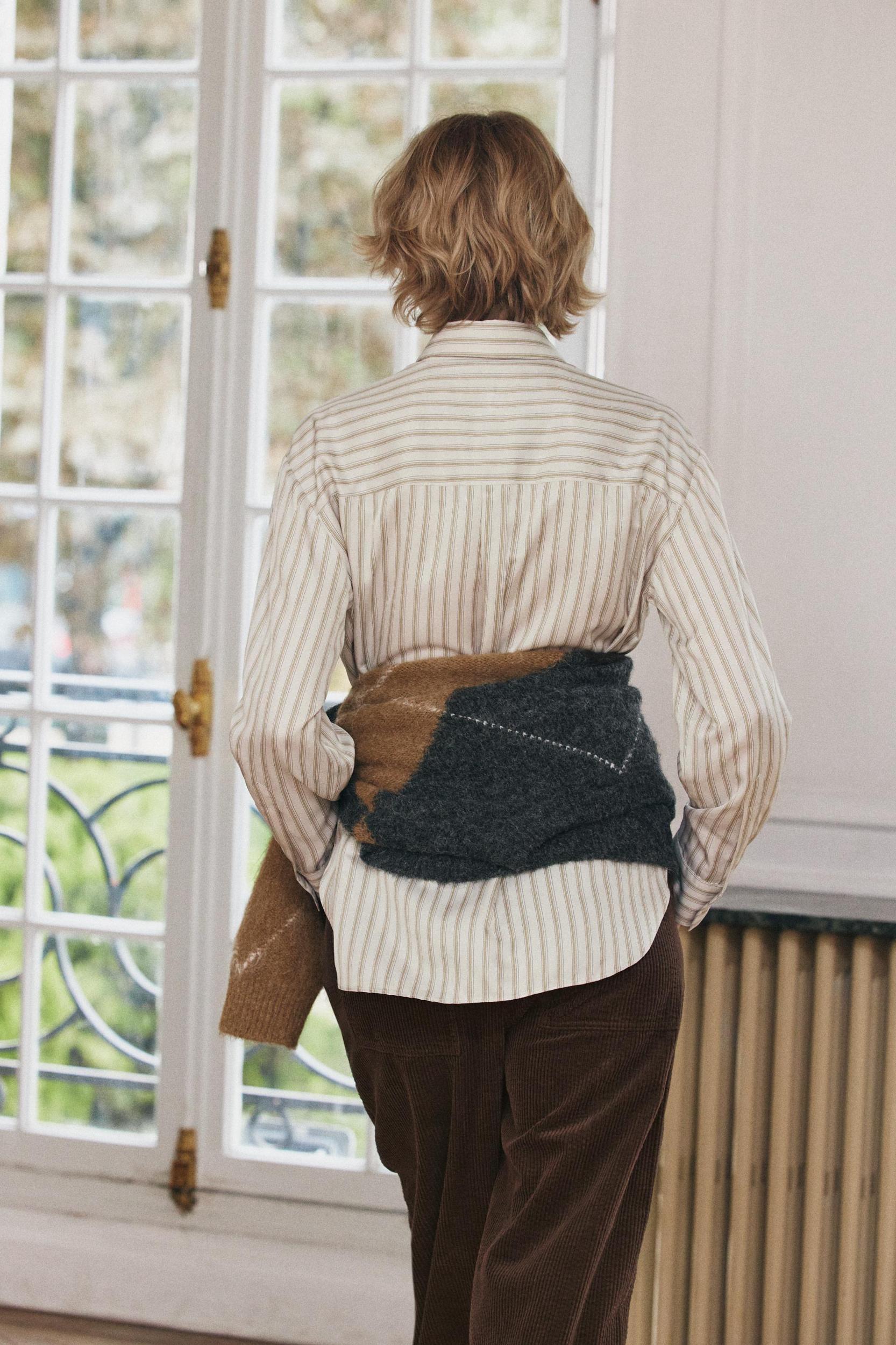 KNIT ARGYLE SWEATER Product Image