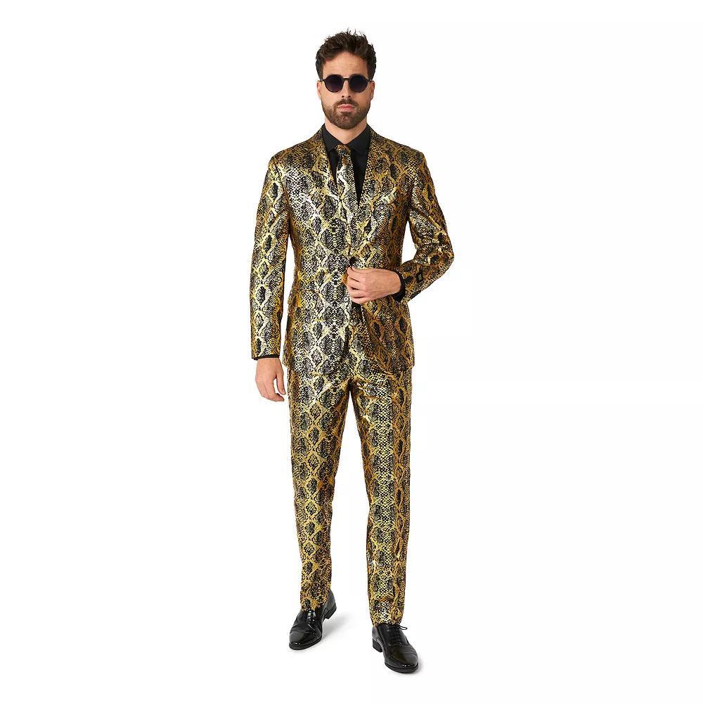 Men's OppoSuits Modern-Fit 3-pc. Shiny Snake Print Novelty Suit & Tie Set, Size: 42 - Regular Product Image