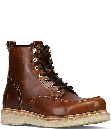Frye Mens Hudson Leather Wedge Work Boots Product Image