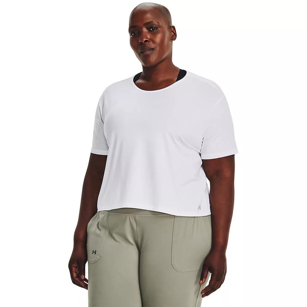 Plus Size Under Armour Motion Short Sleeve Tee, Women's, Size: 3XL, White Product Image