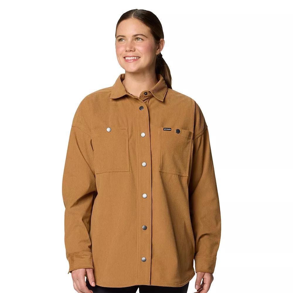 Women's Columbia Blue Point Creek™ Corduroy Shirt Jacket, Size: Small, Camel Brown Product Image