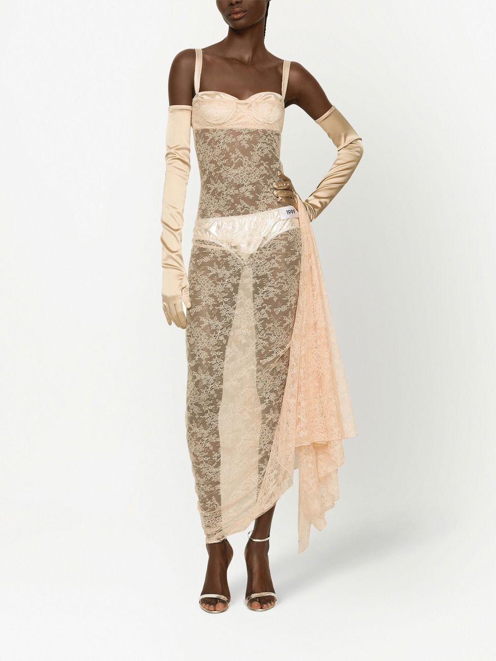 KIM DOLCE&GABBANA floral-lace maxi dress Product Image