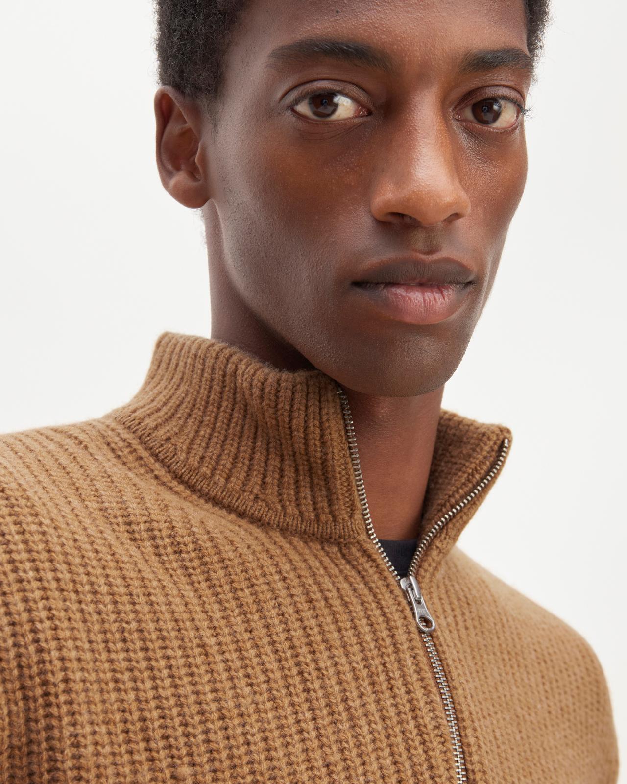 The Felted Merino Half-Zip Sweater Product Image