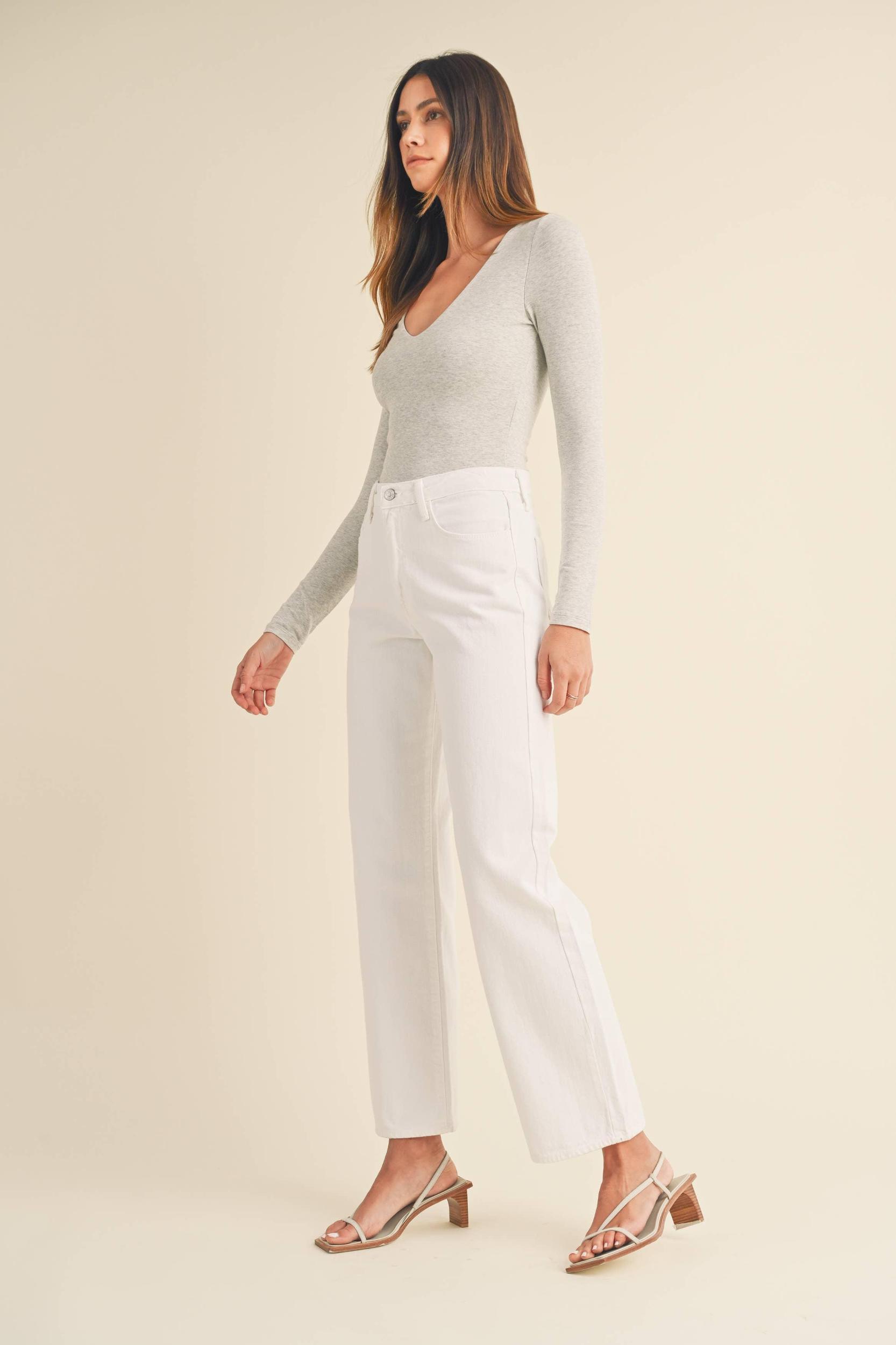 FINAL SALE Lorna White High Rise Dad Jean Product Image