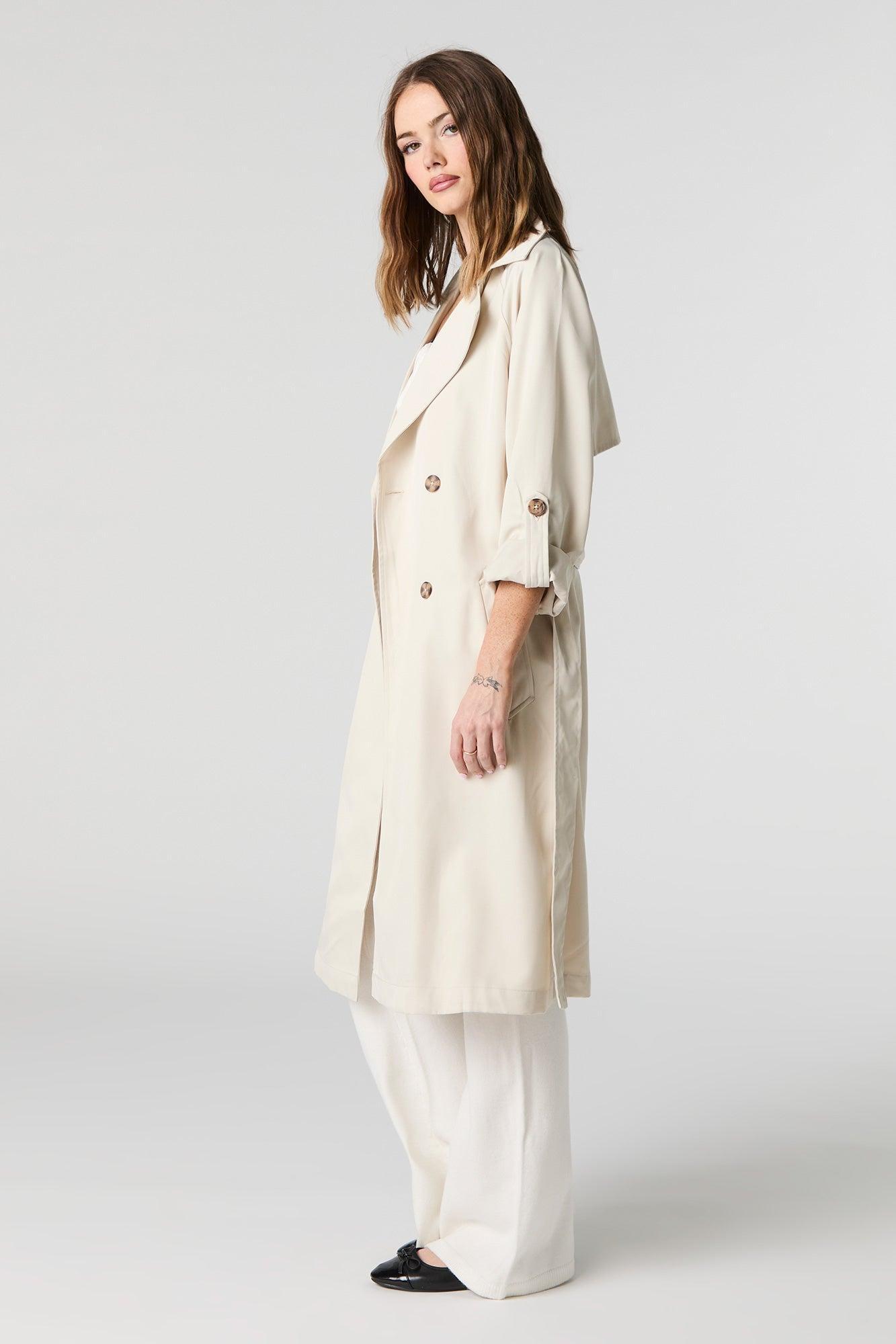 Double Breasted Trench Coat Female Product Image