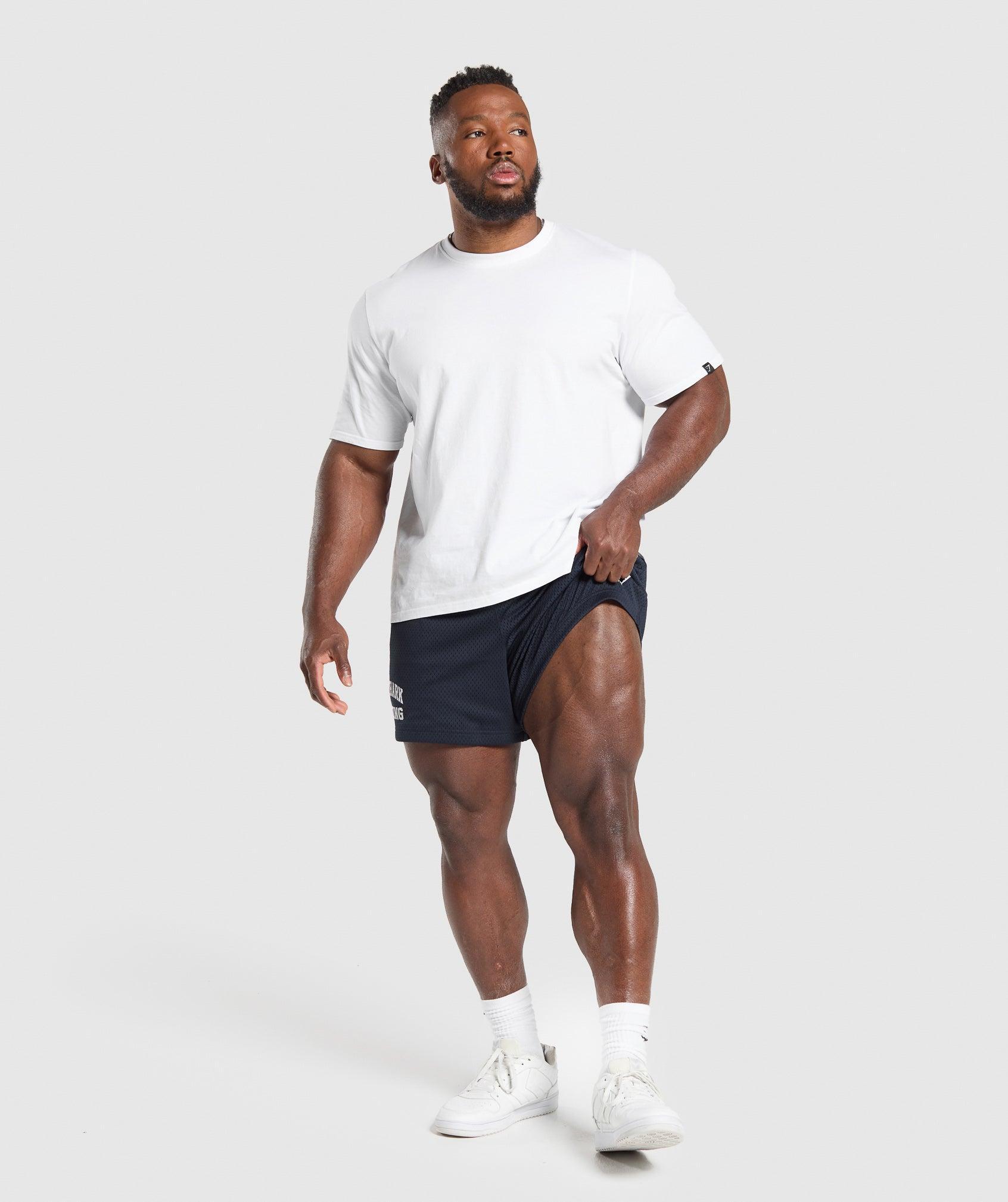 Gymshark Lifting Mesh 5" Shorts - Heavy Blue Male Product Image