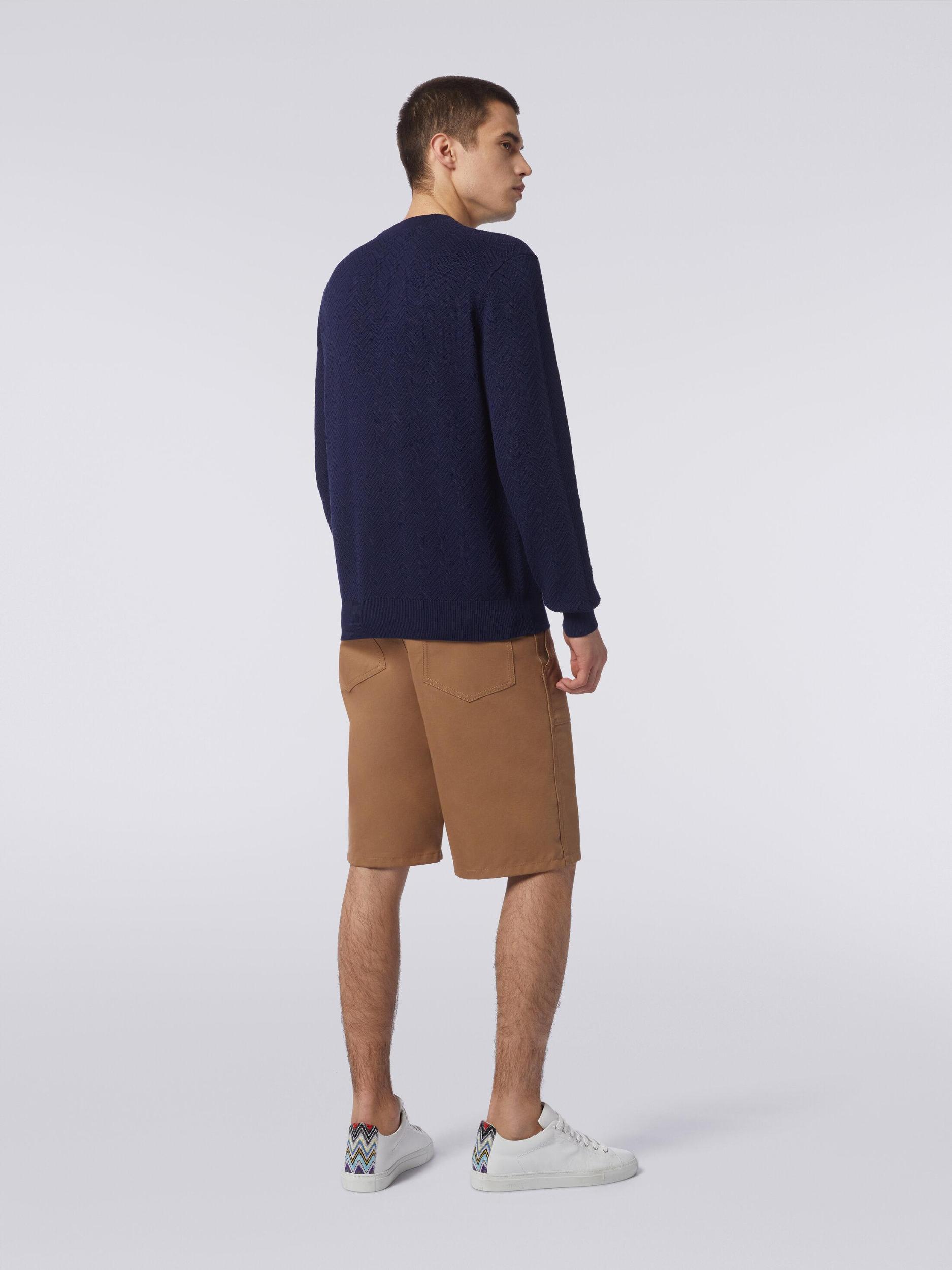 Cotton chevron crew-neck pullover Product Image