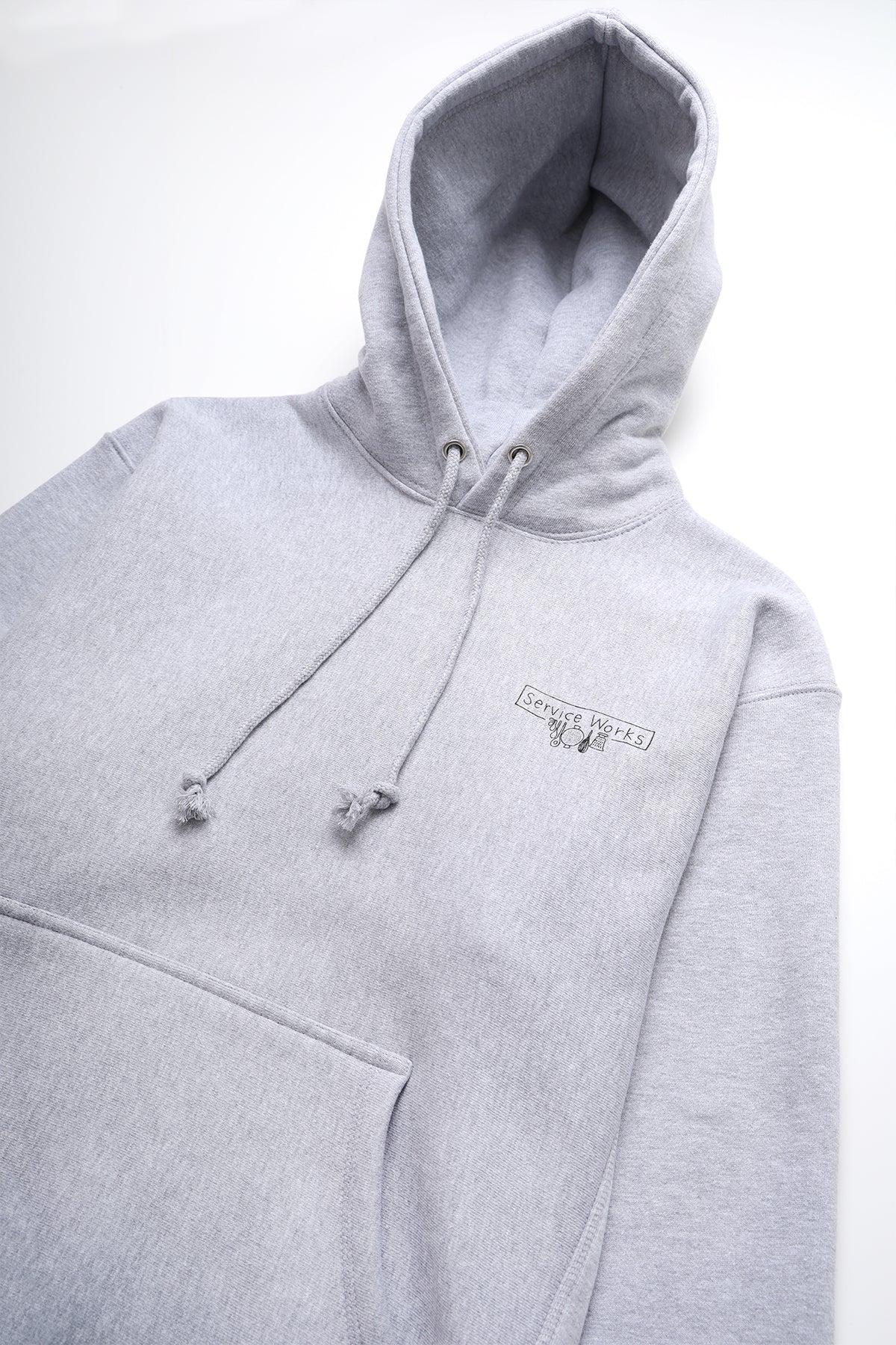 Service Works - 12oz Scribble Logo Hoodie - Grey Product Image