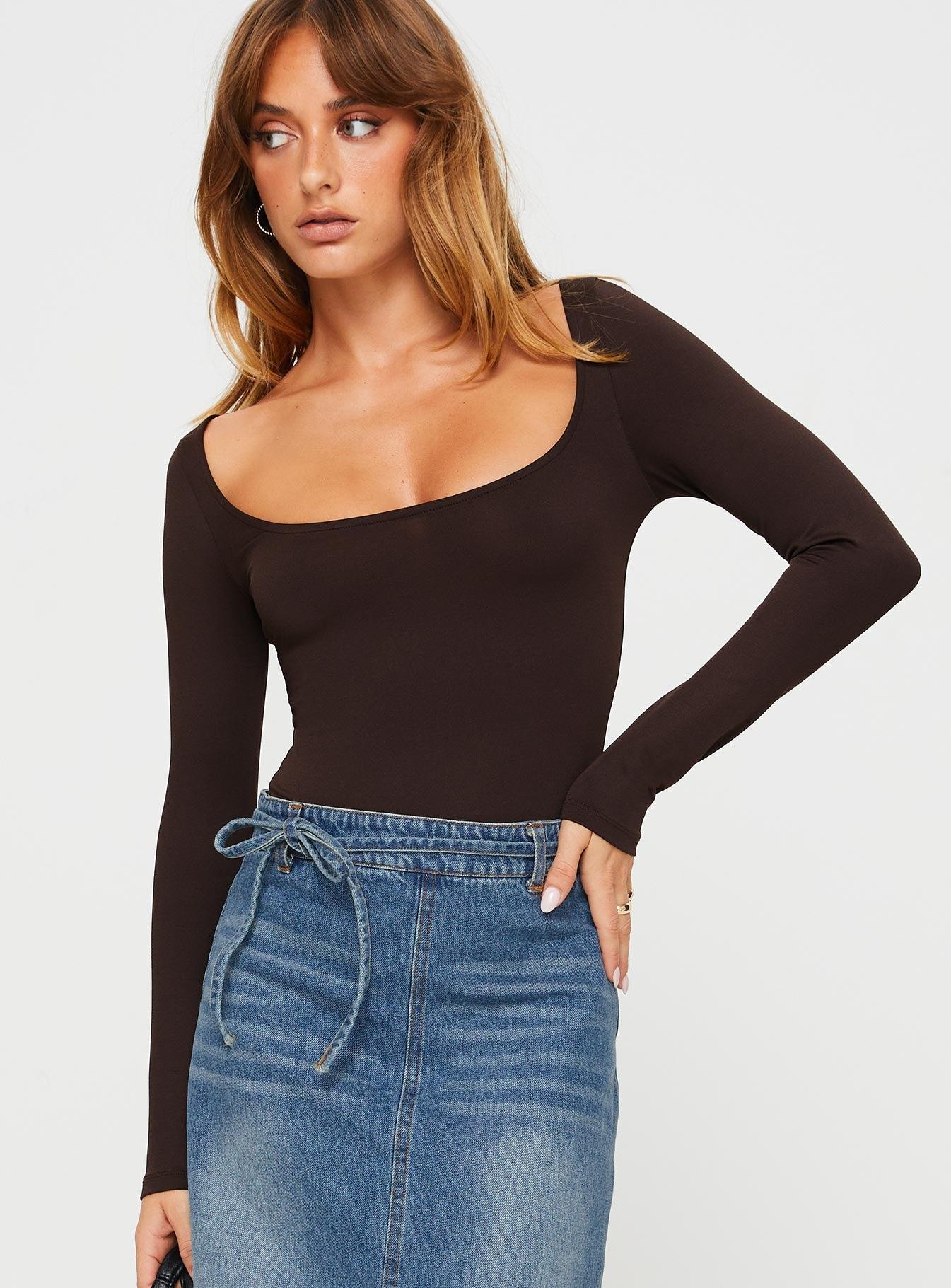 Ellery Bodysuit Brown Product Image