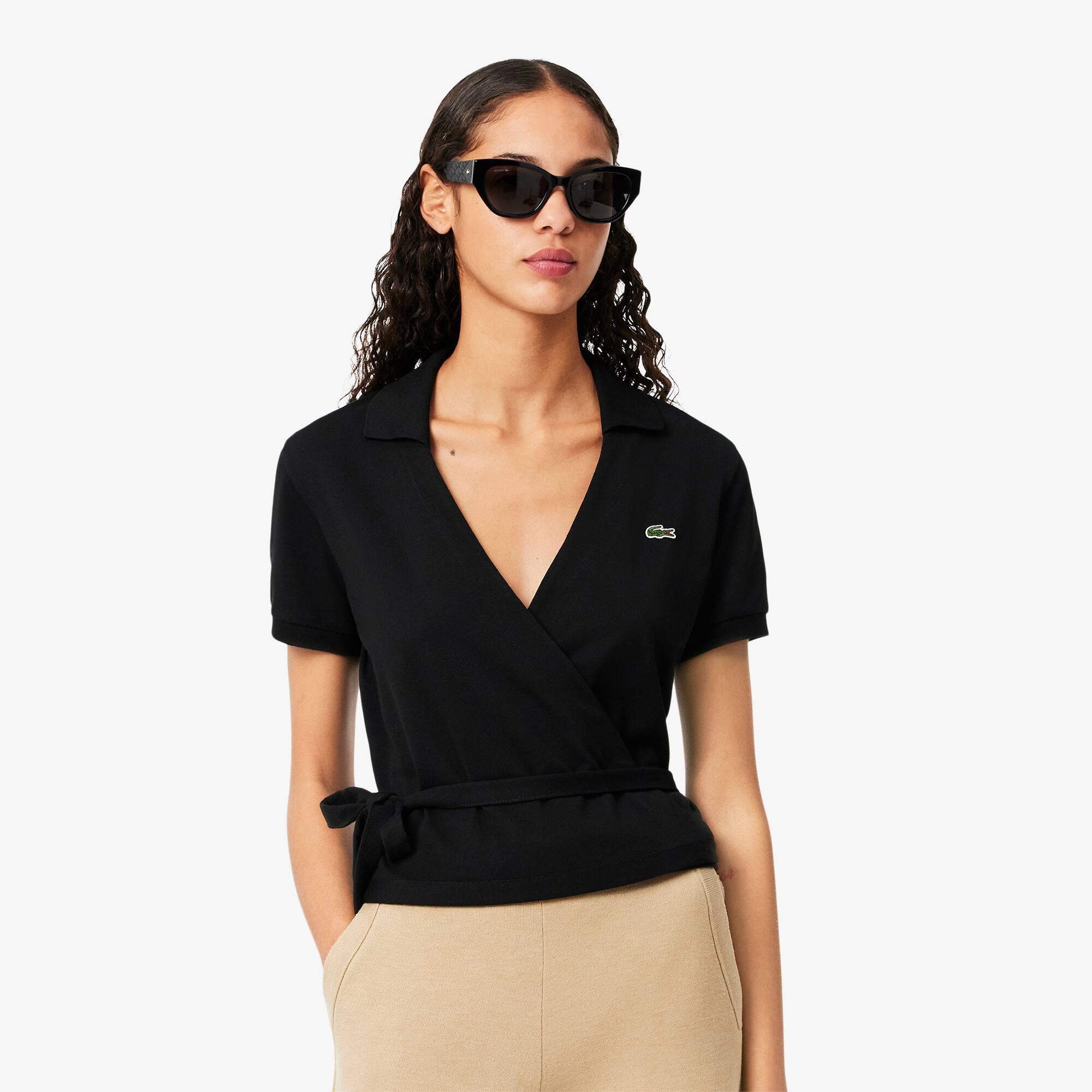 Stretch Mini Piqué Wrap Polo Shirt Product Image