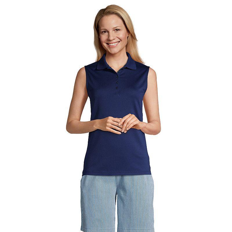 Petite Lands End Supima Cotton Polo Tank Top, Womens Product Image