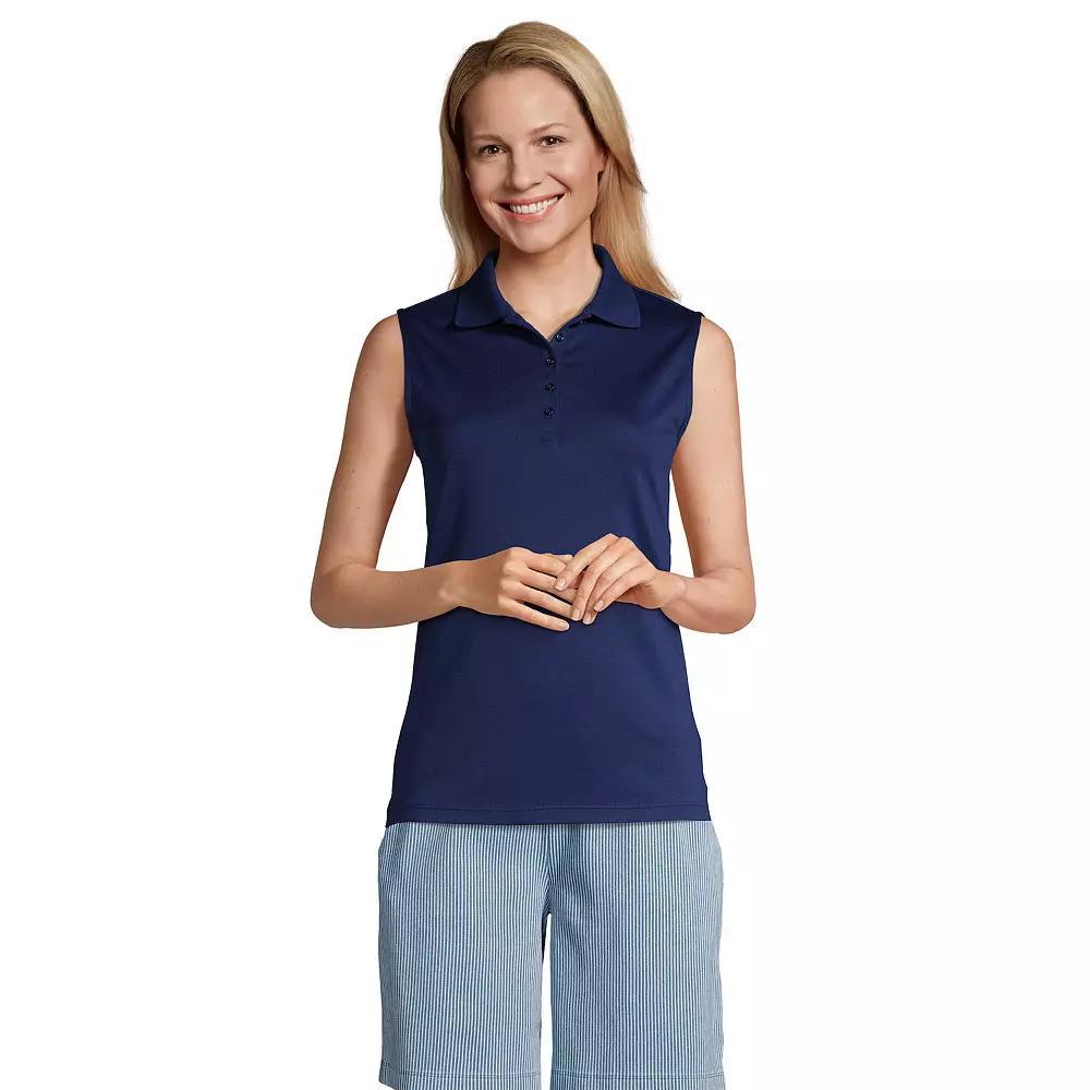 Petite Lands End Supima Cotton Polo Tank Top, Womens Product Image