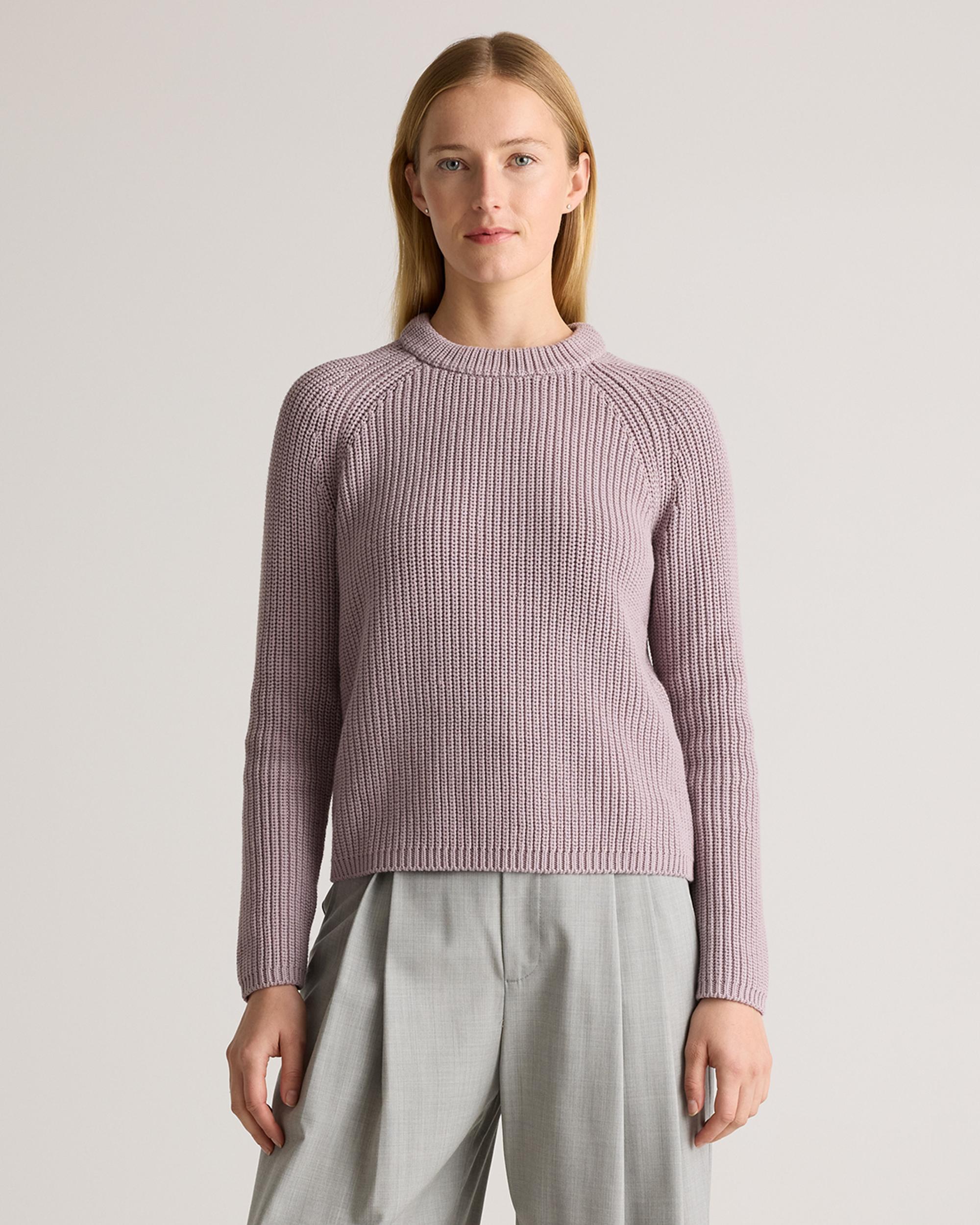 Women's 100% Organic Cotton Fisherman Crew Sweater Product Image