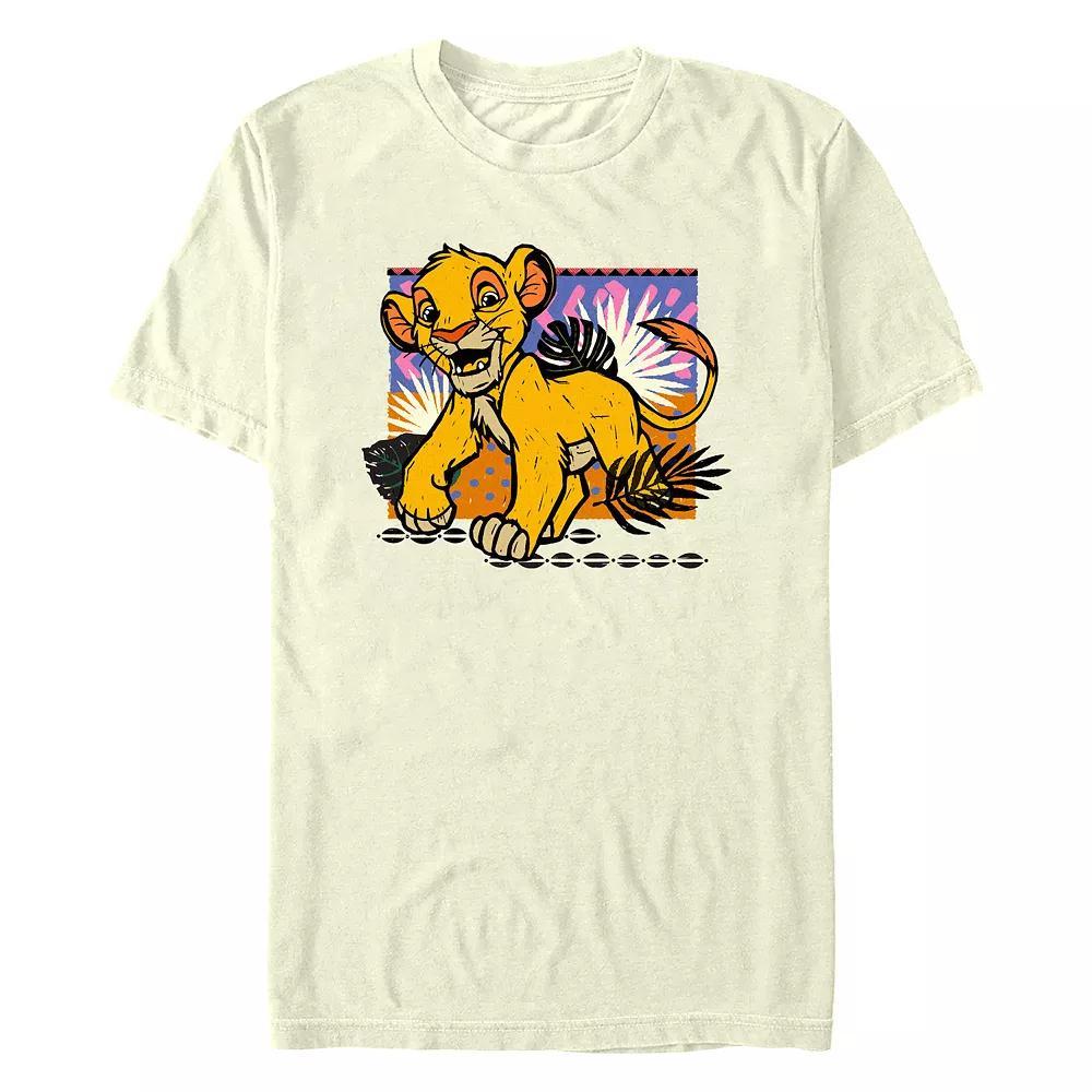 Disney's The Lion King Young Simba Vibrant Colors Men's Graphic Tee, Size: Large, Natural Product Image