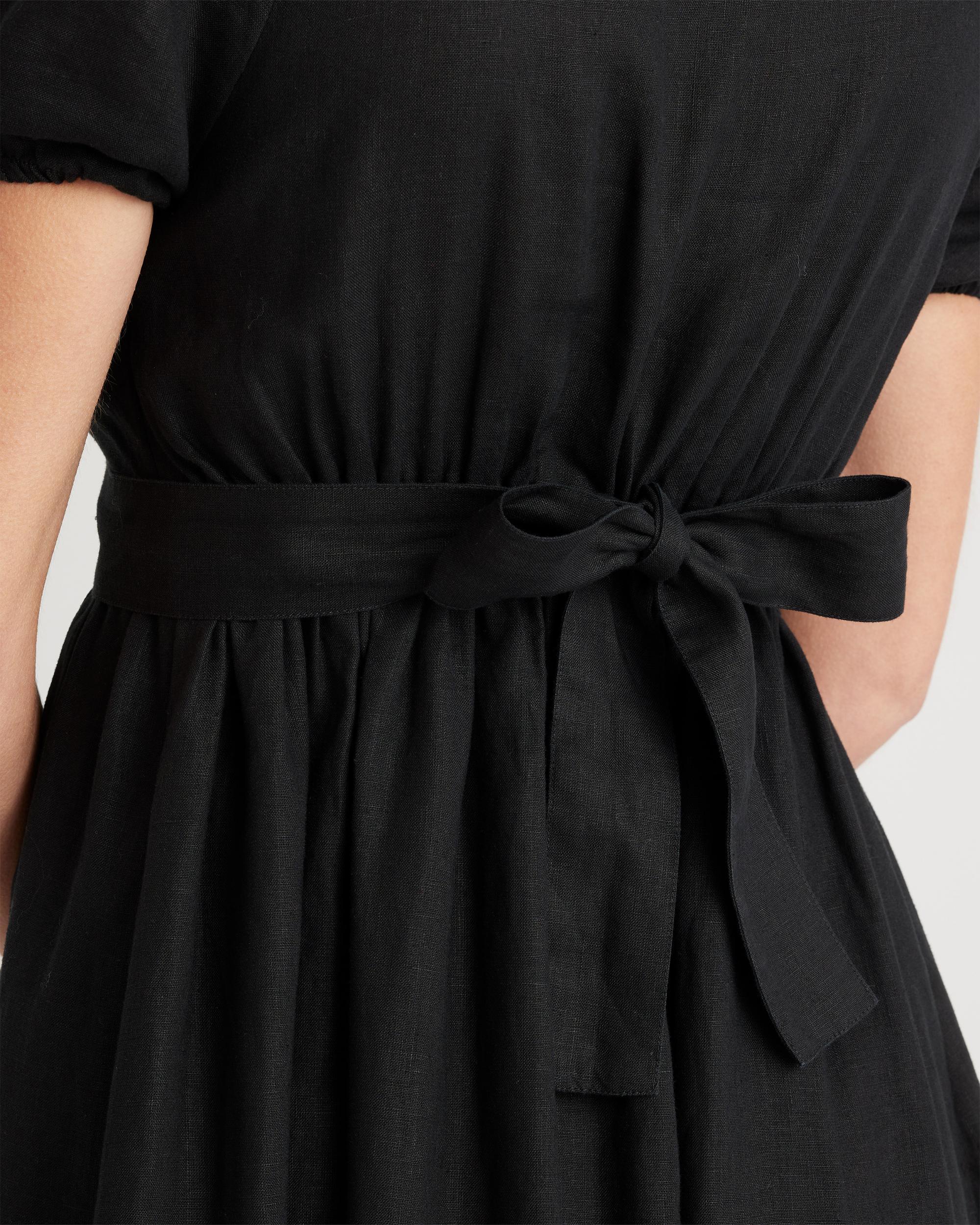 Quince | Women's 100% European Linen Maternity Short Sleeve Midi Dress Size XS, Tencel Product Image