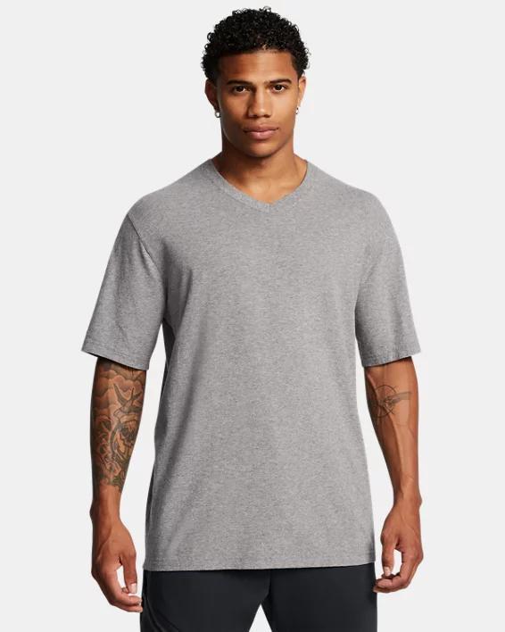 UA Icon Charged Cotton Mens V-neck Short Sleeve Product Image