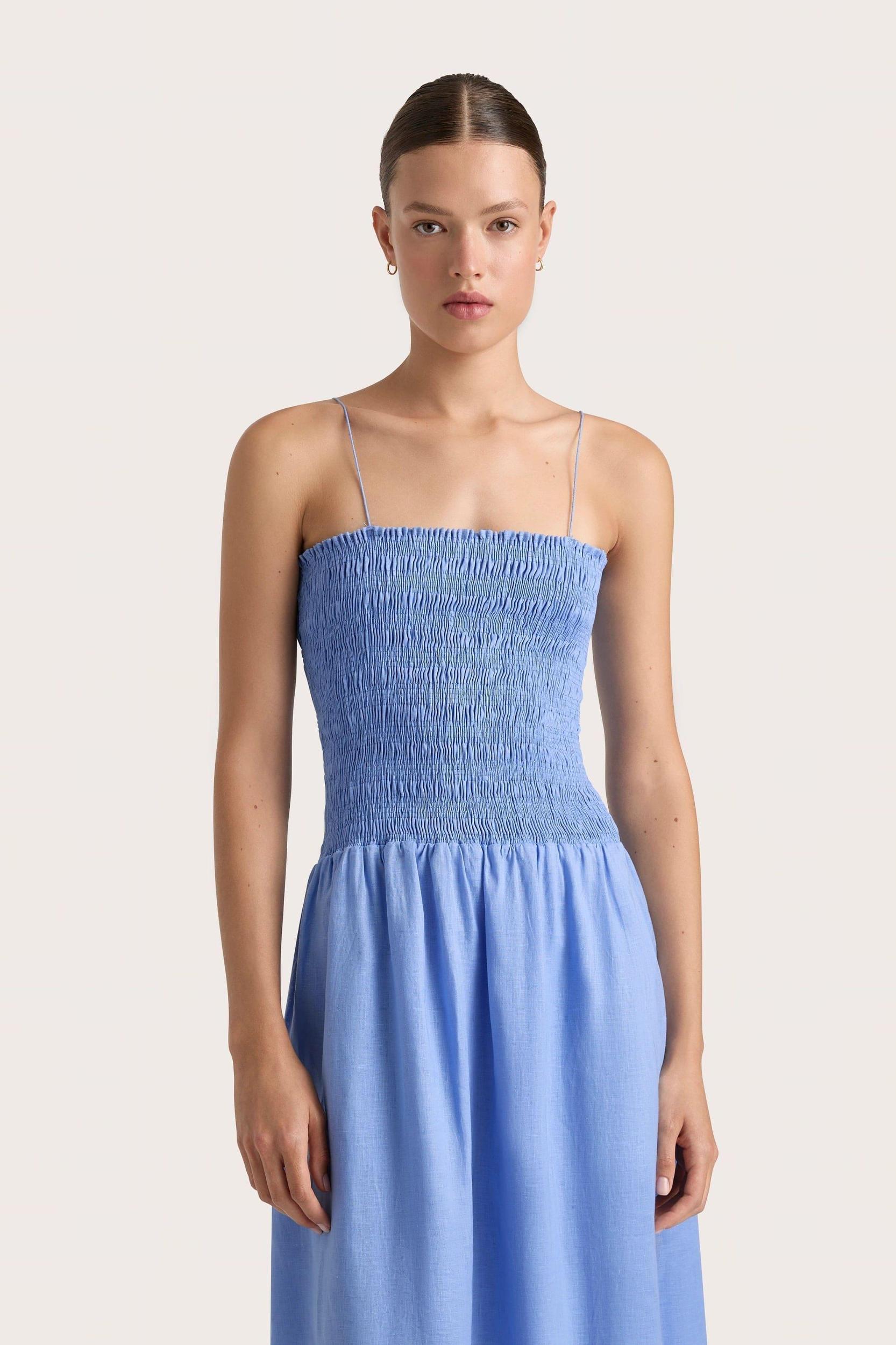 Geriba Midi Dress Mid Blue - Final Sale Product Image