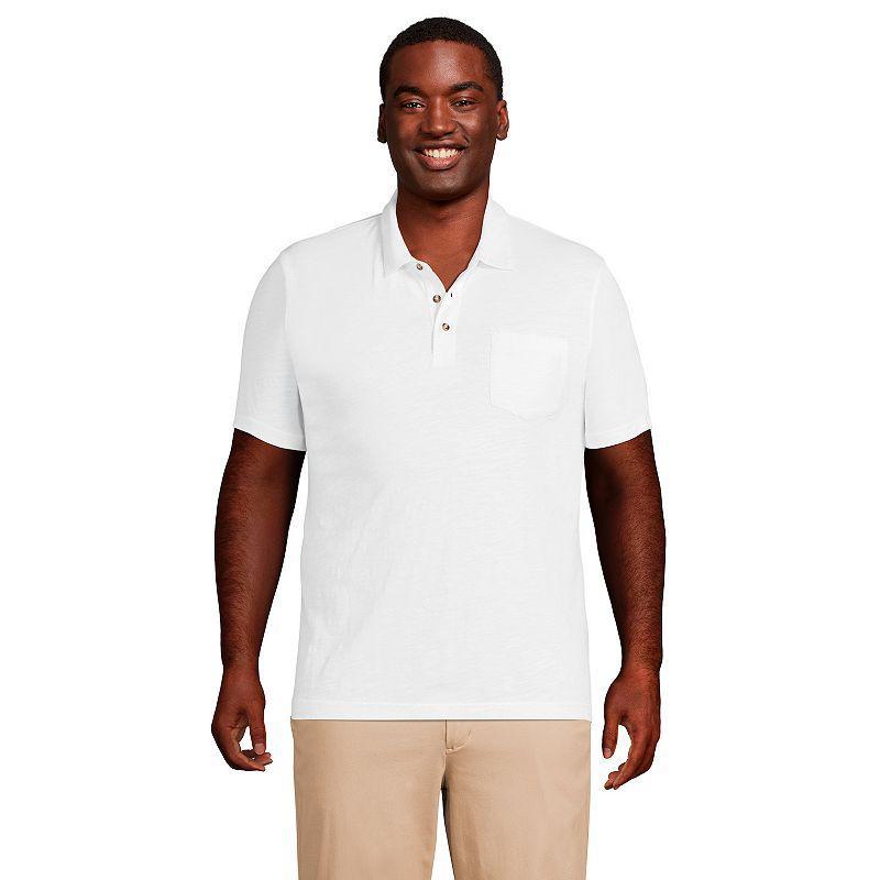 Big & Tall Lands End Slub Pocket Polo, Mens Product Image