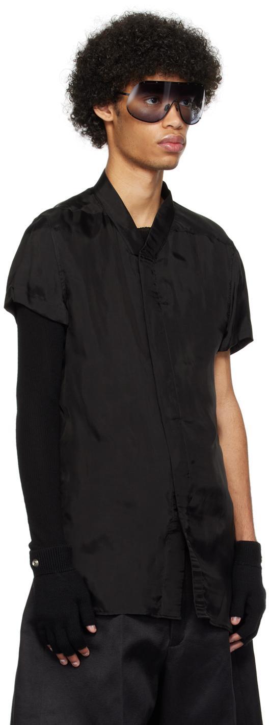 RICK OWENS Black Golf Shirt In 09 Black Product Image