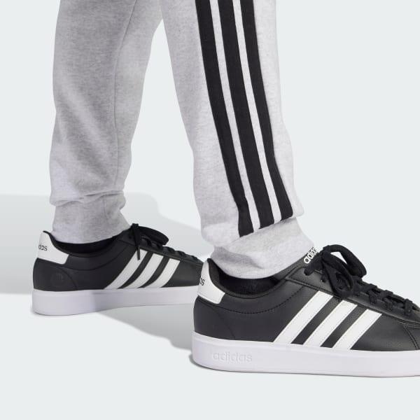 adidas Essentials 3-Stripes Fleece Pants Medium Grey Heather M Mens Product Image