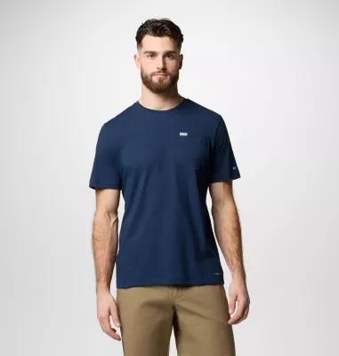 Men's Columbia Thistletown Hills™ Pocket Tee, Size: Small, Safari Grey Product Image