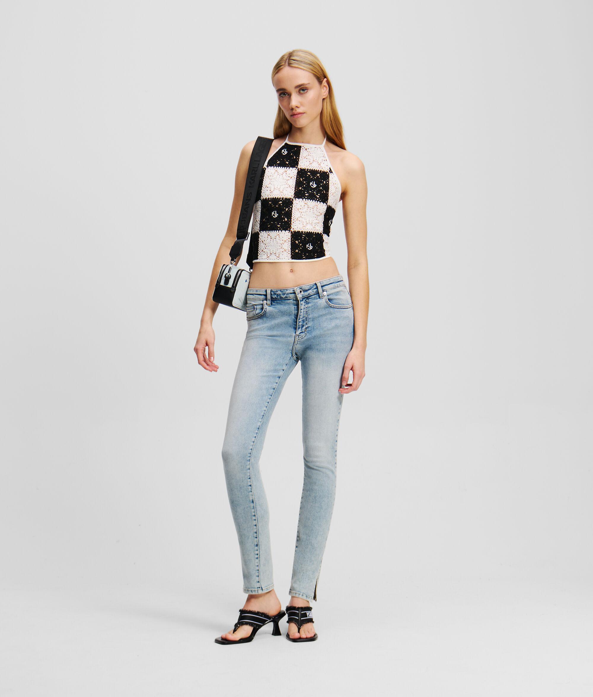 HIGH-RISE SPLIT-HEM SKINNY JEANS Product Image