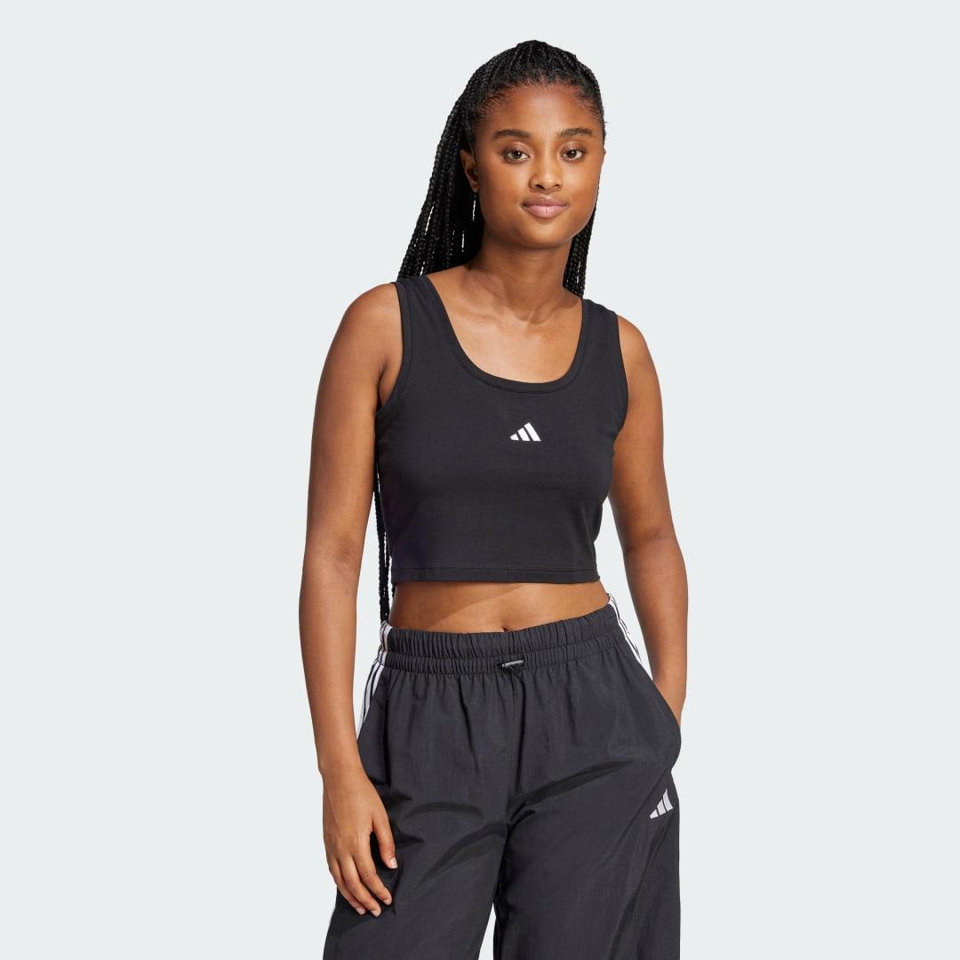 Womens adidas Essentials Small Logo Slim-Fit Sportswear Tank Top Product Image