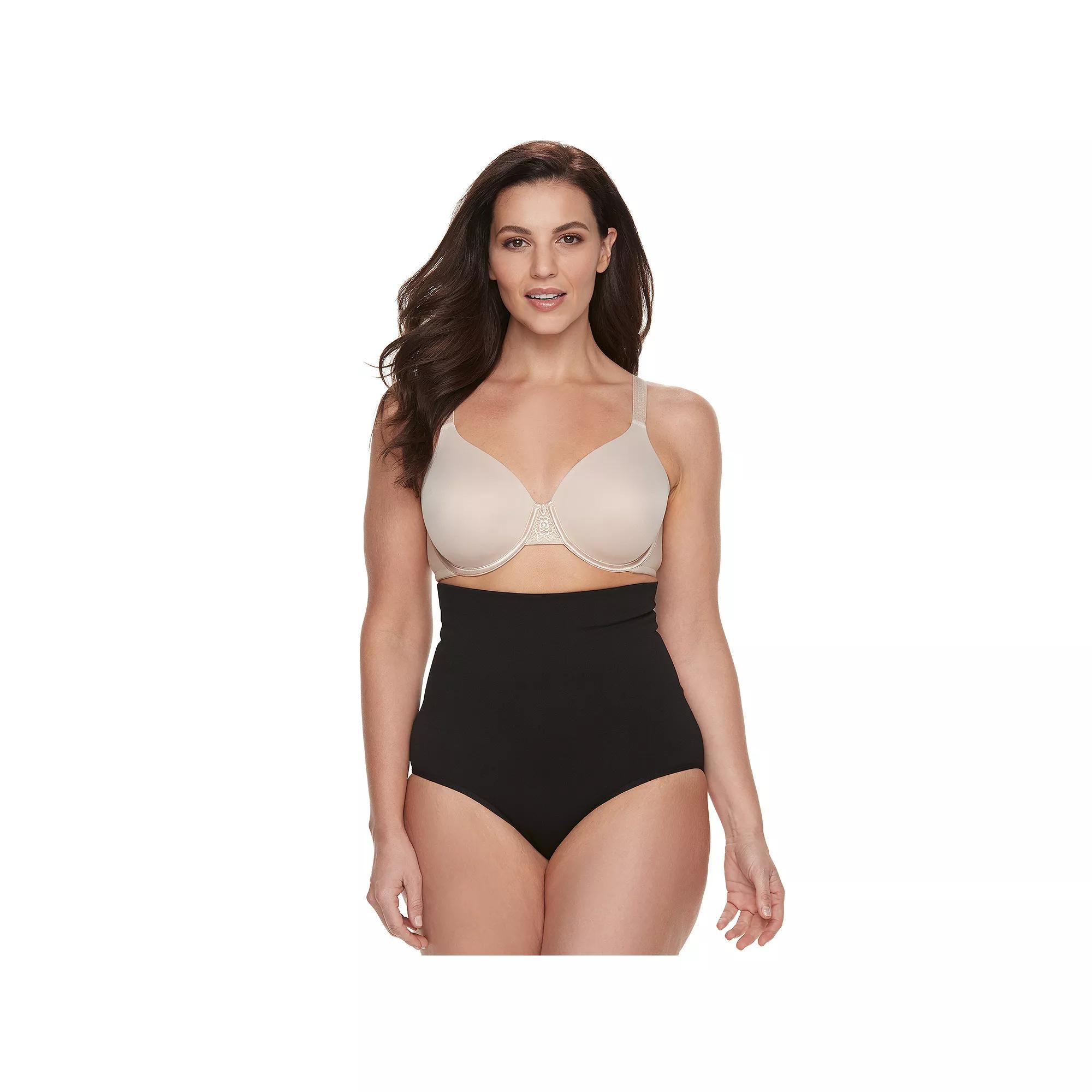 Plus Size Lunaire Firm Control Shapewear High-Waist Brief 3253HL, Women's, Size: 4XL, Black Product Image