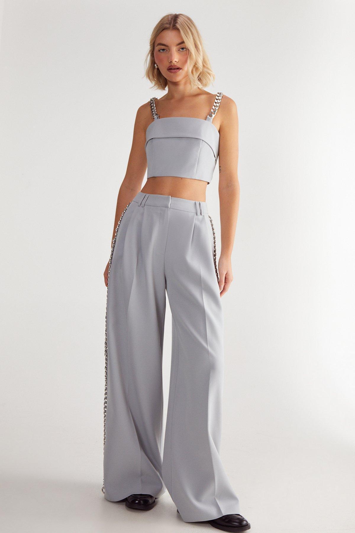 Premium Tailored Chain Strap Top Product Image