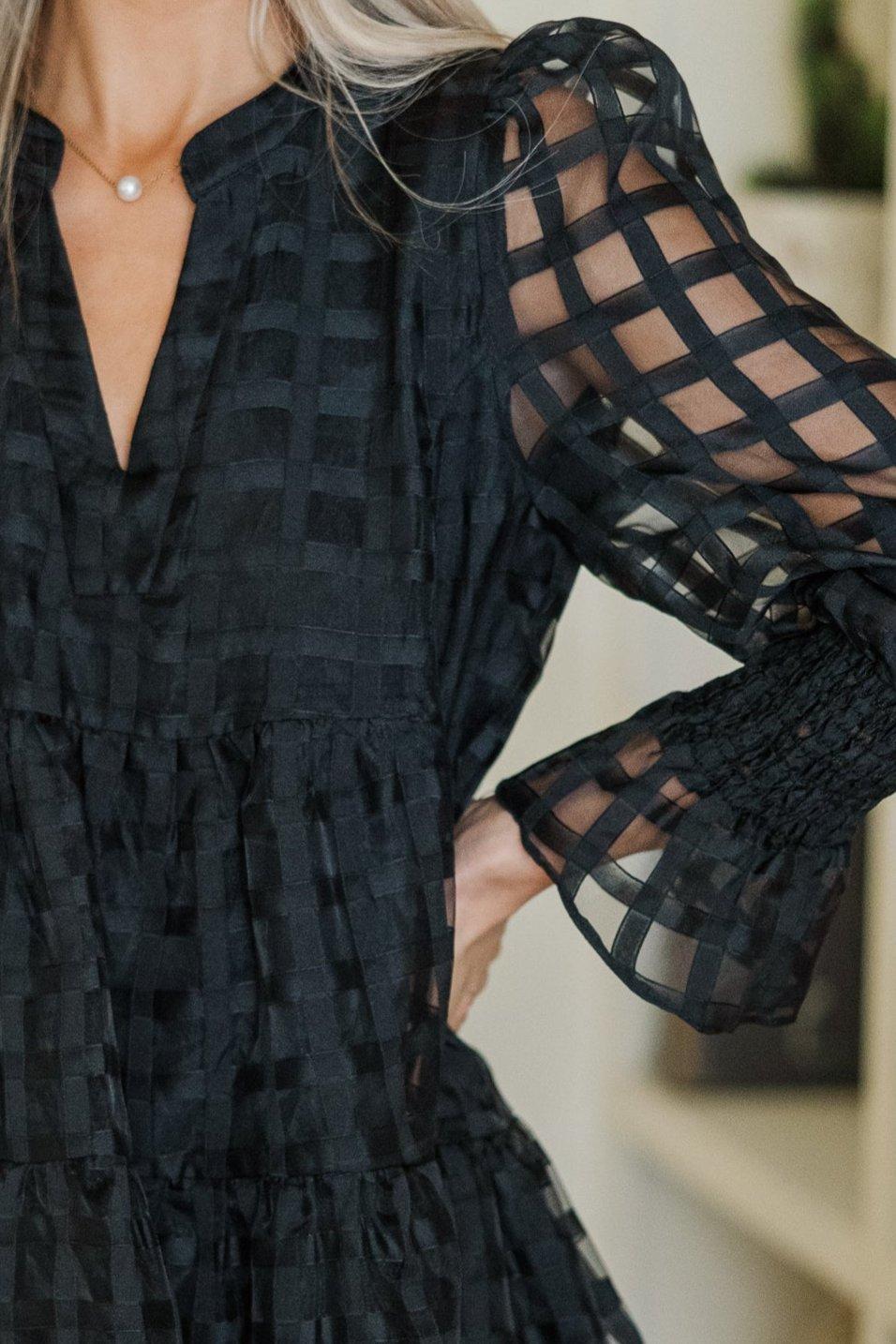 In Your Happy Place Black Organza Dress Female Product Image