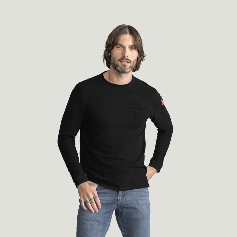Red Kap Men's Slim Fit Cotton Long Sleeve Pocket T-Shirt Product Image