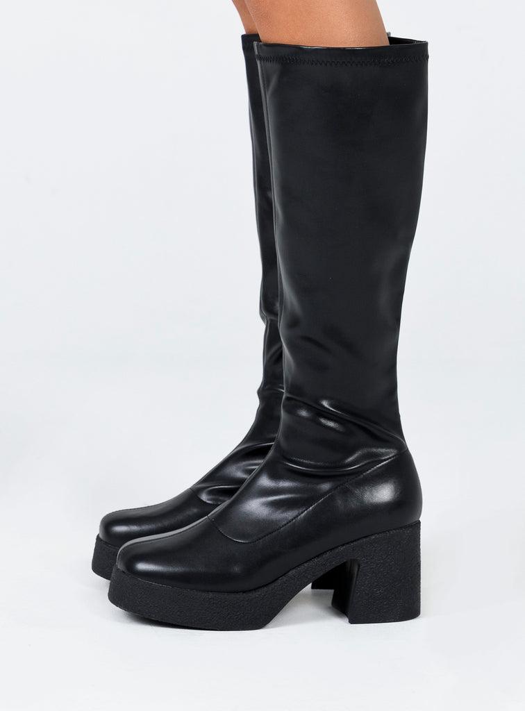 Westcott Knee High Boots Black Product Image