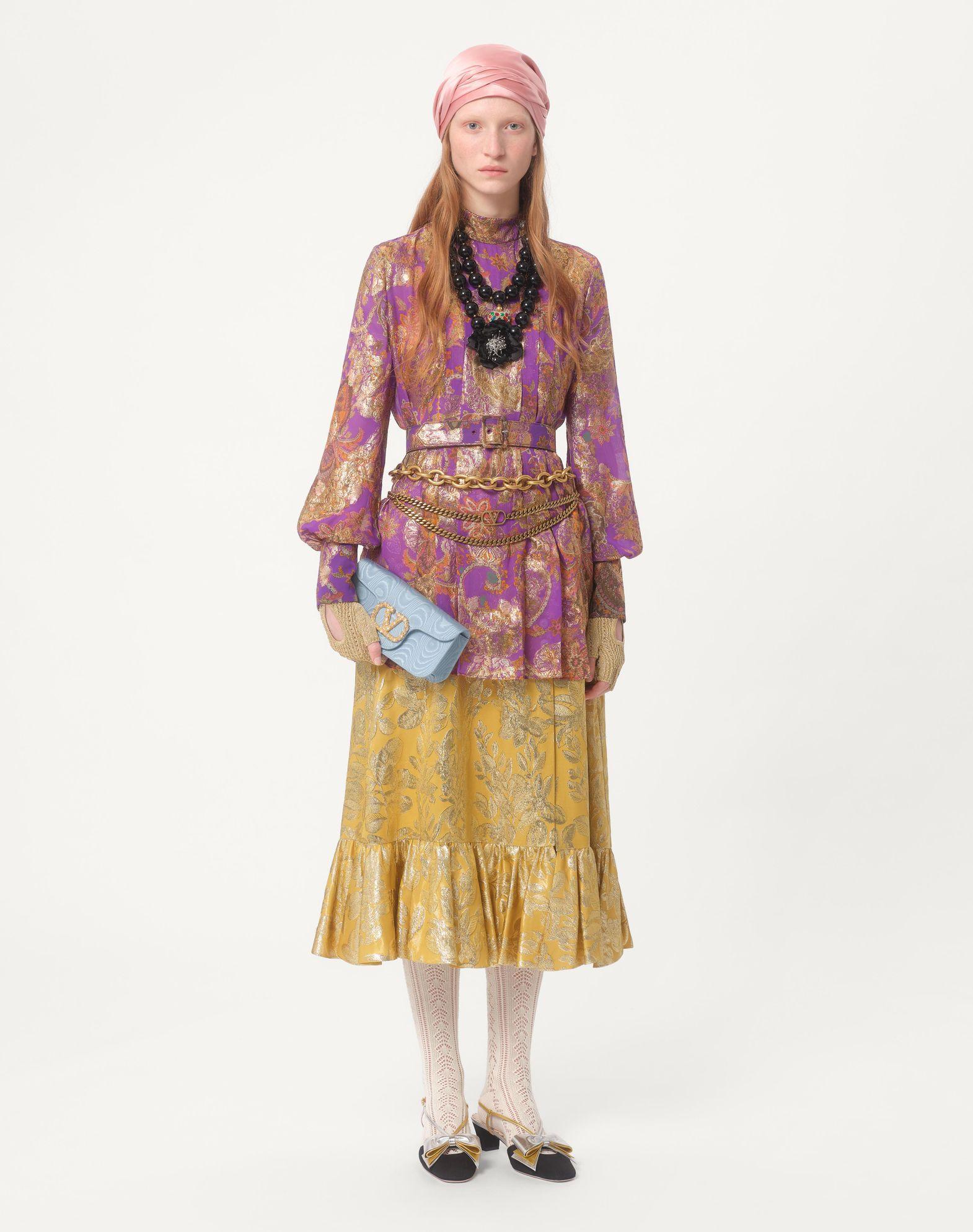 Skirt In Apres L'Hiver Silk Lurex Foglioline  Product Image