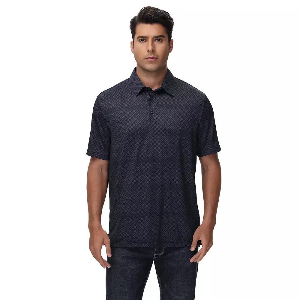 Men's Thomas Sterling Short Sleeve Polo Shirt, Size: Large, White Grey Product Image