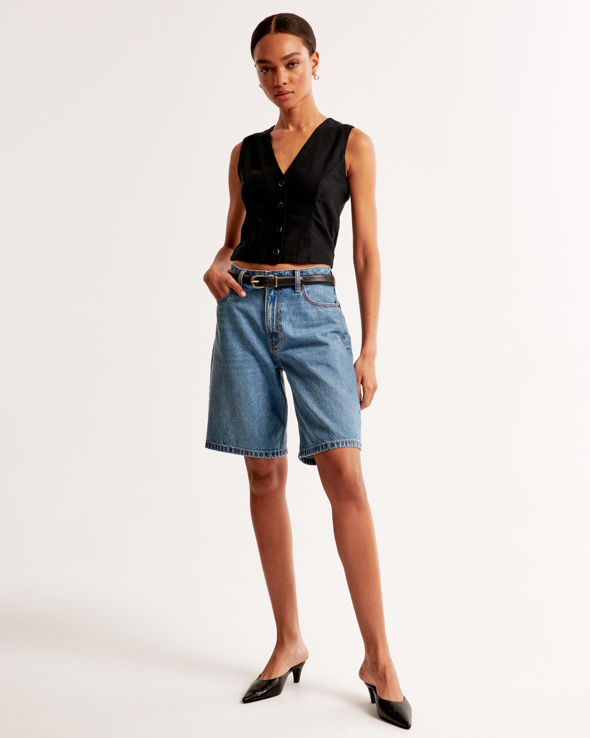 The A&F Mara Linen-Blend Vest Product Image