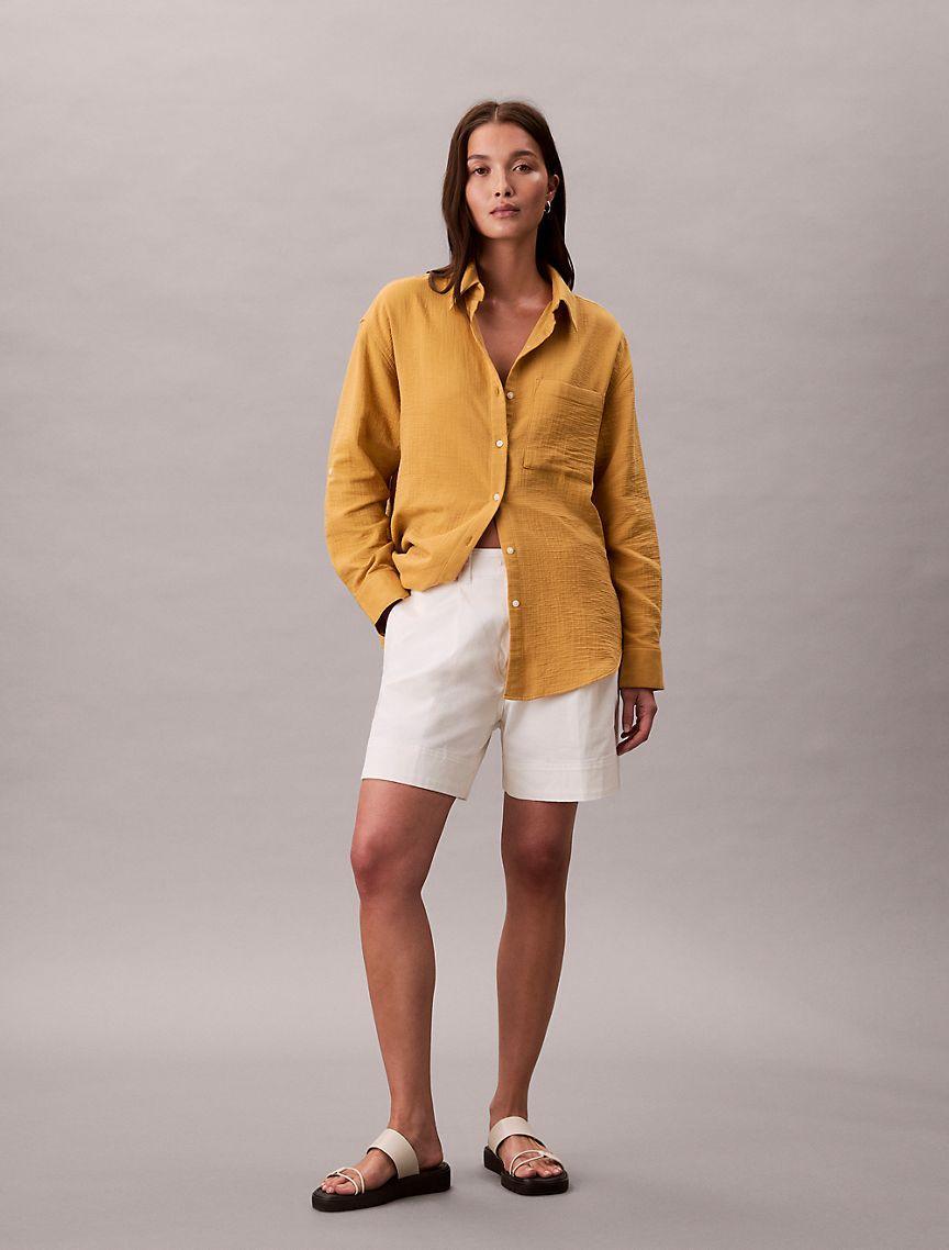 Double Gauze Roll Tab Shirt Product Image