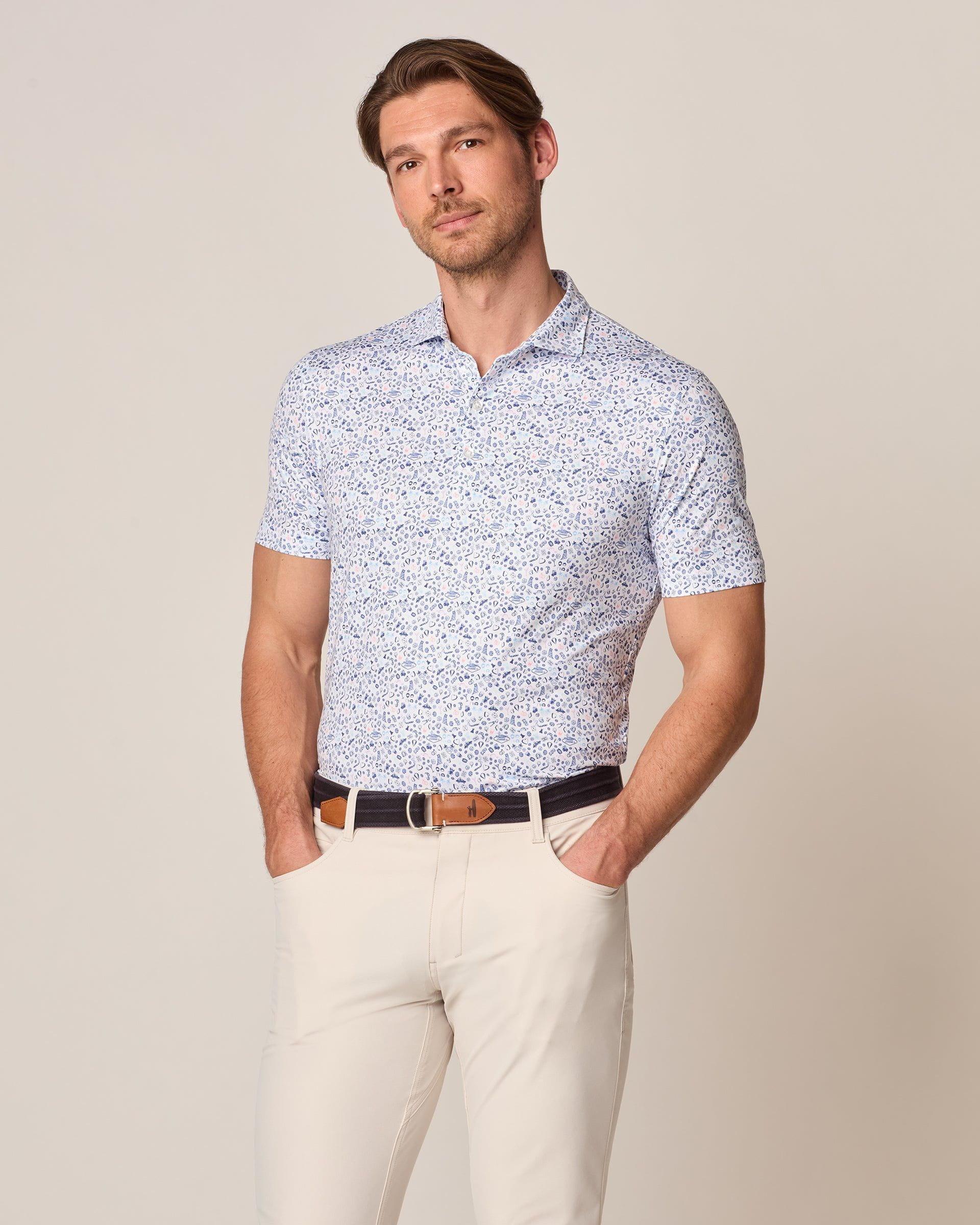 Viva Las JO Printed Featherweight Performance Polo Male Product Image