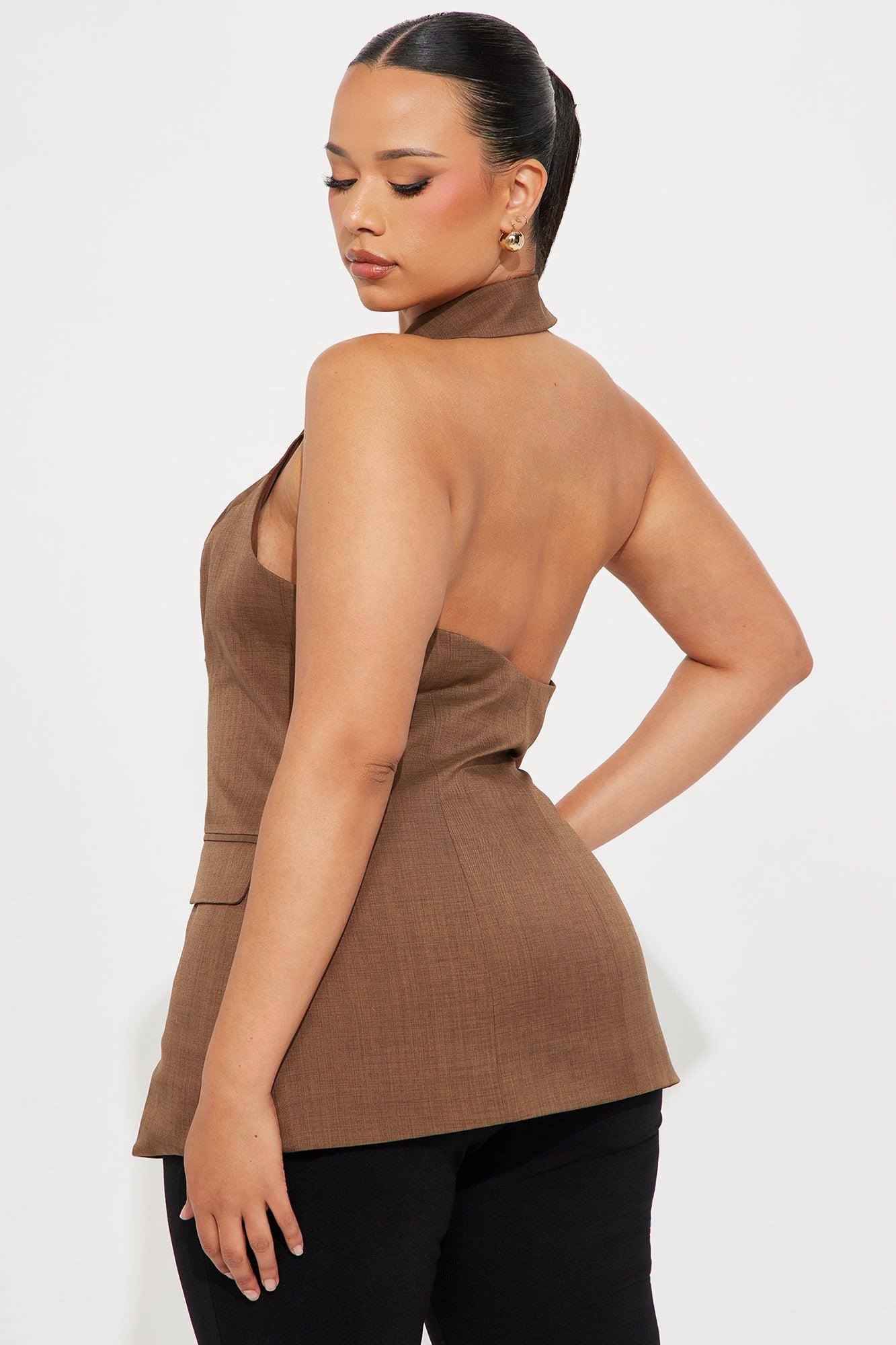 Sexy And Sophisticated Vest - Chocolate Product Image