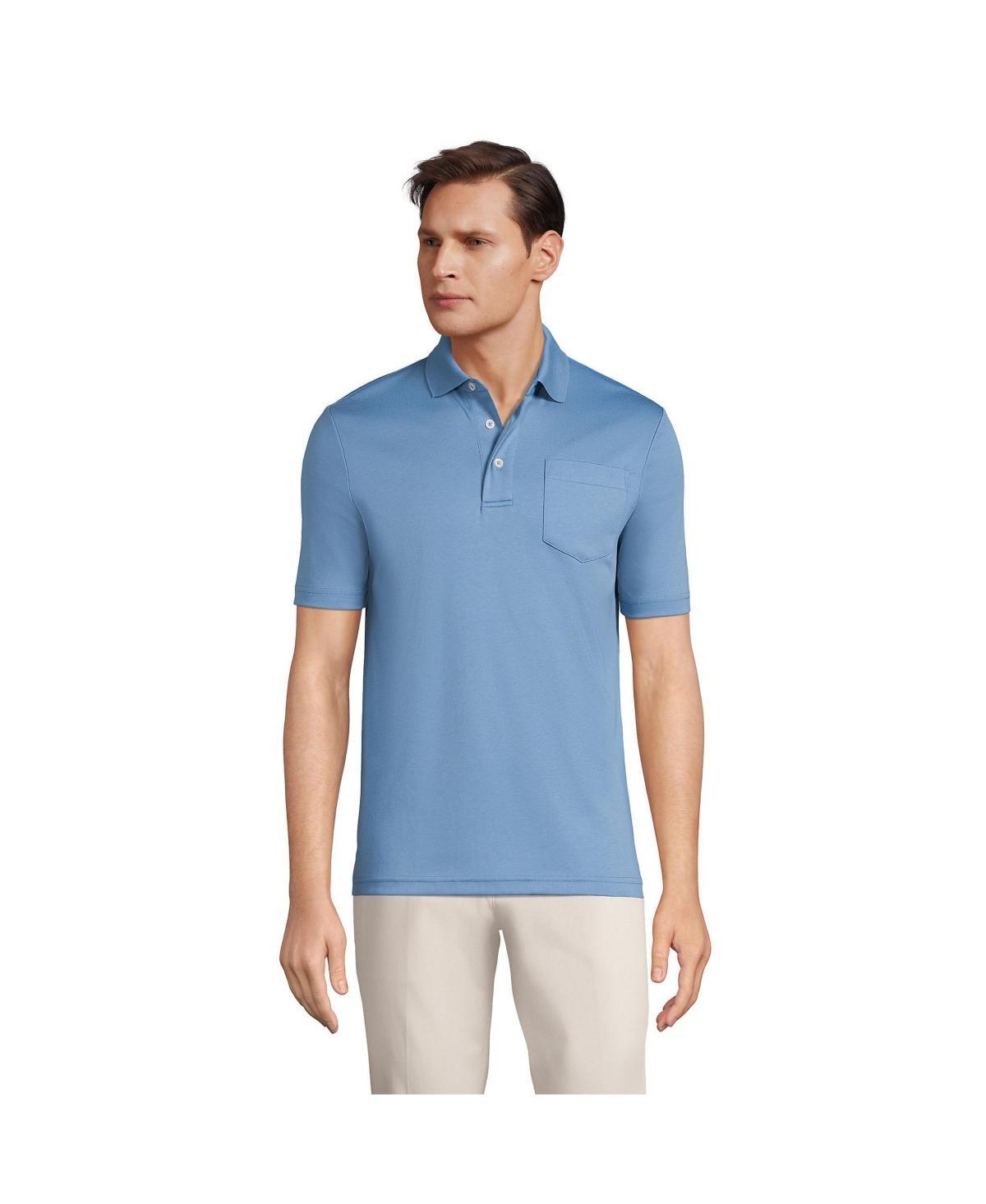 Big & Tall Lands' End Supima Polo, Men's, Size: 4XB, White Product Image