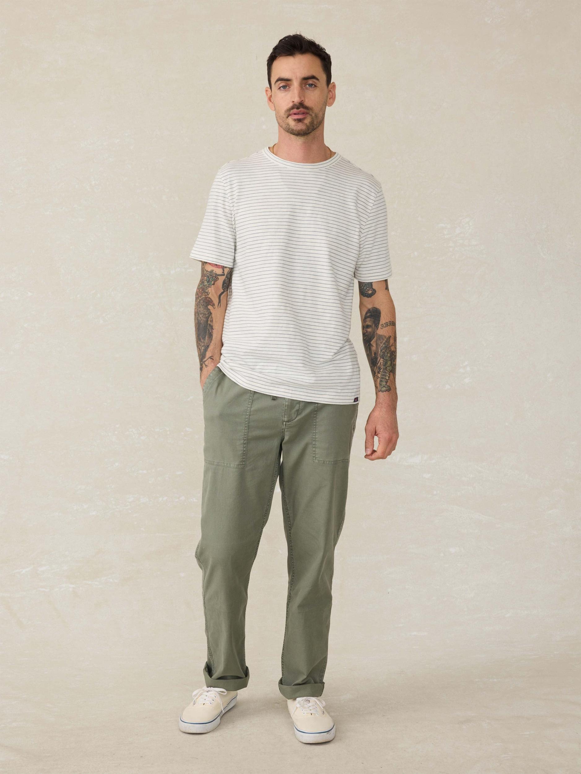 Sunwashed Tee - Cream Flint Stripe Male Product Image