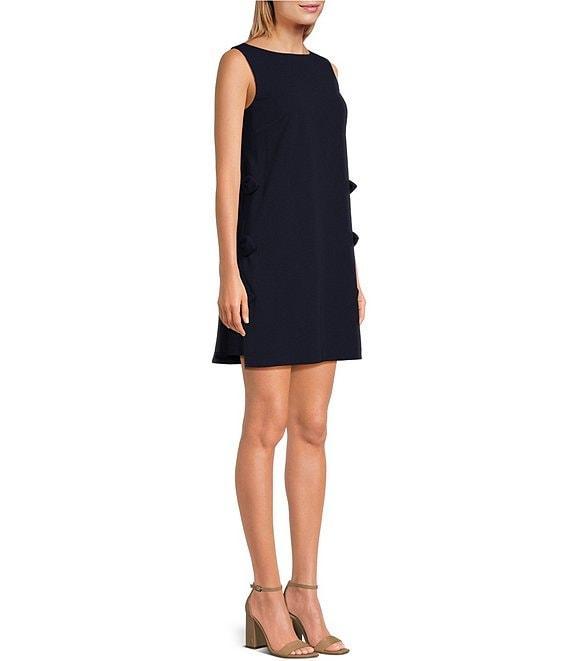 Trina Turk Arlette Boat Neck Sleeveless Side Bow Detail Sheath Dress Product Image