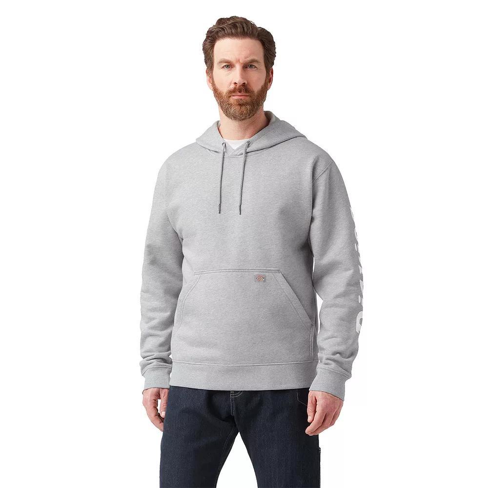 Men's Dickies Water Repellent Logo-Sleeve Hoodie, Size: Large, Grey Grey Product Image