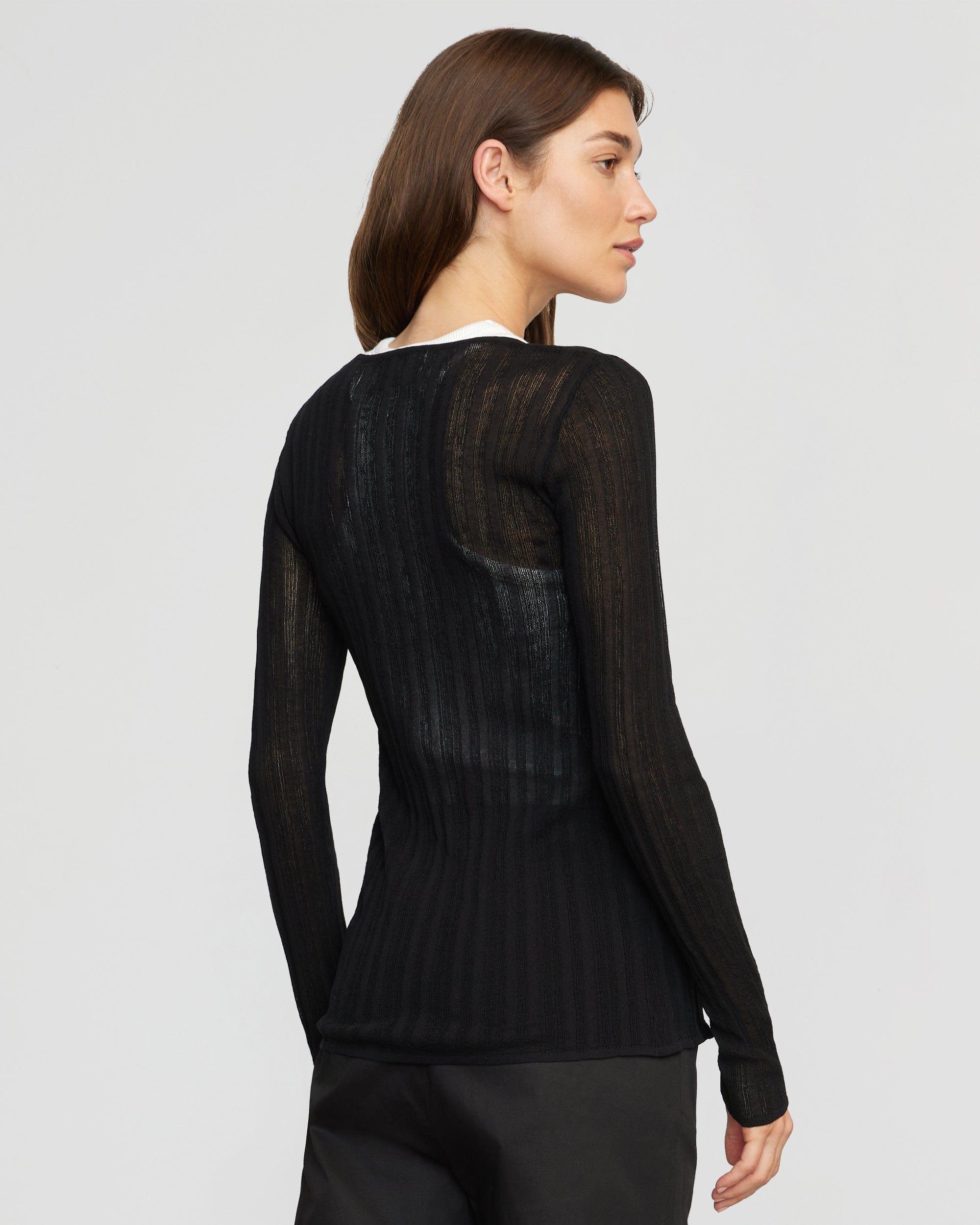 Adina Semi-Sheer Tie-Front Top Product Image