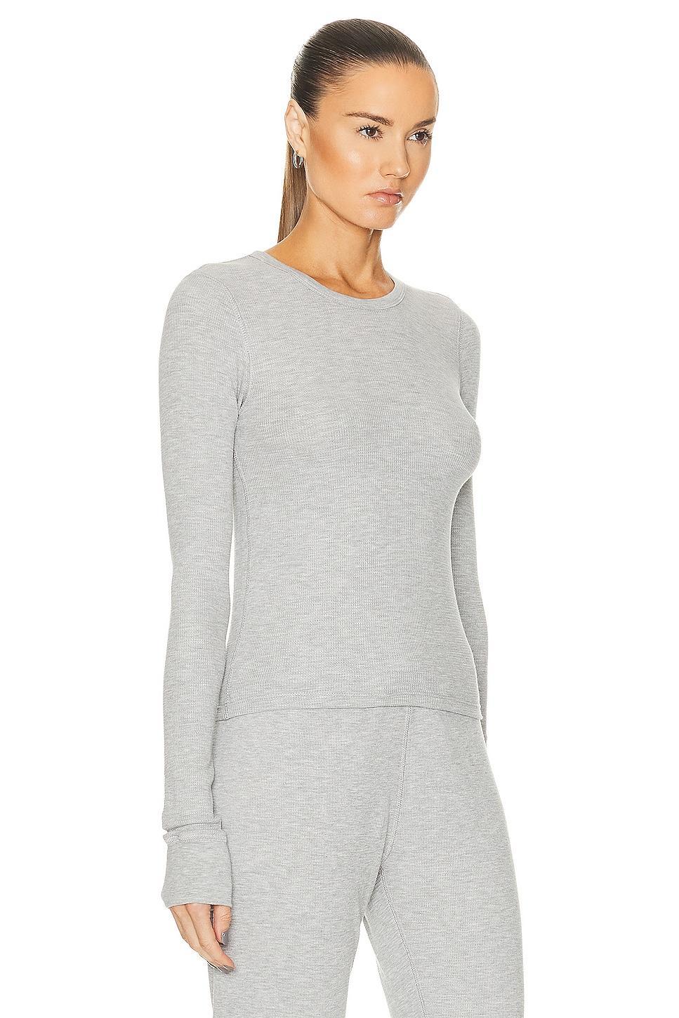 Eterne Long Sleeve Thermal Top in Grey Product Image