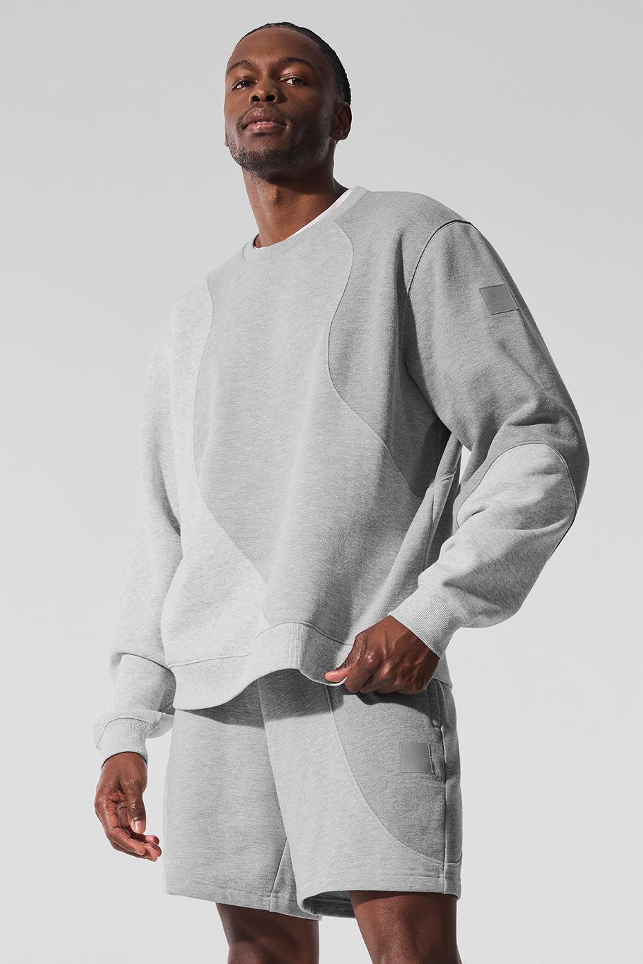 Make Waves Crew Neck Pullover - Athletic Heather Grey Tonal Product Image