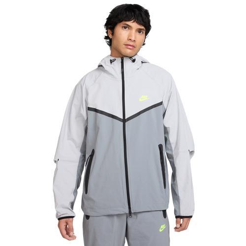 Nike Mens Nike Tech Woven WR Full-Zip Jacket - Mens Cool Grey/Wolf Grey/Volt Product Image