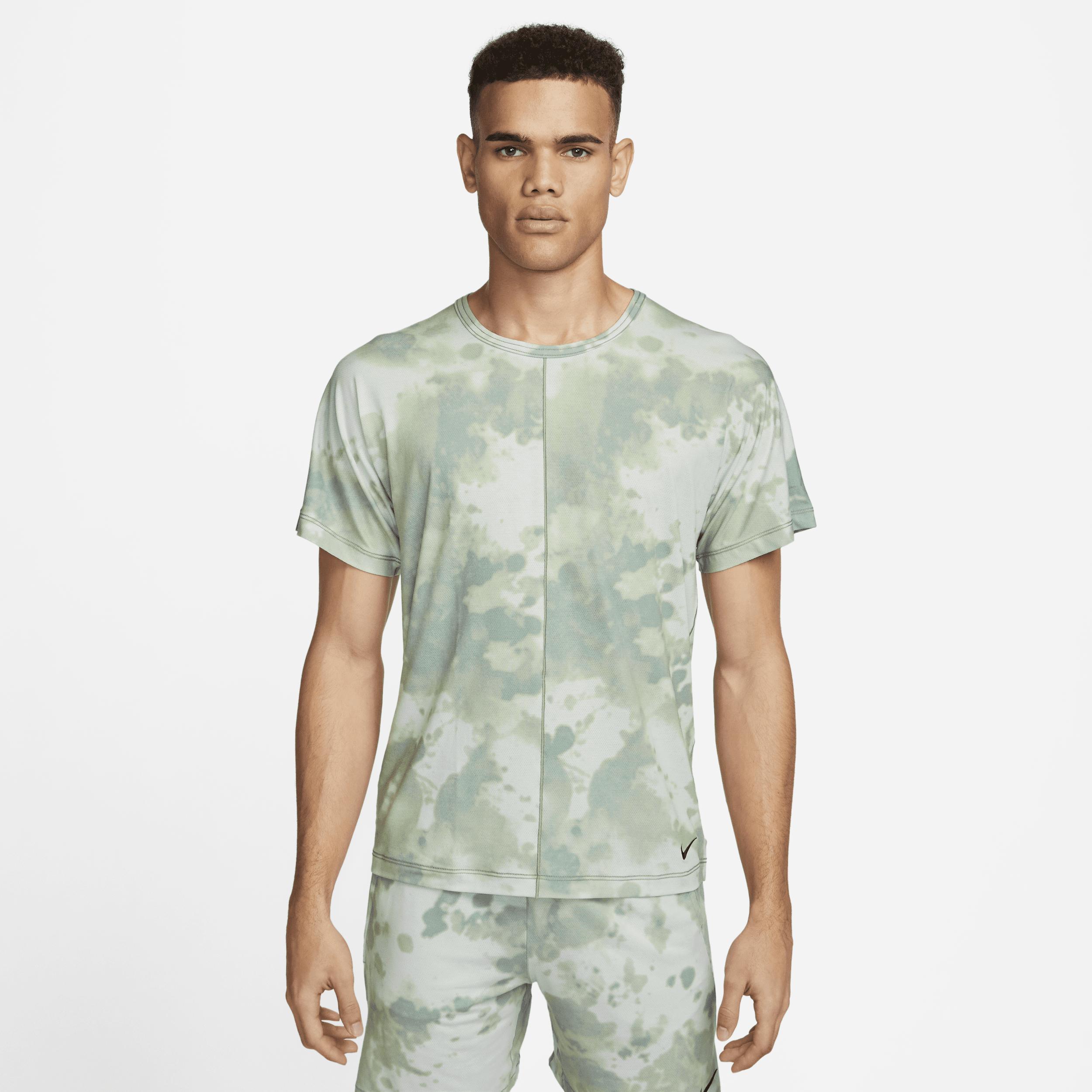 Nike Dri-FIT Men's Allover Print Short-Sleeve Yoga Top Product Image