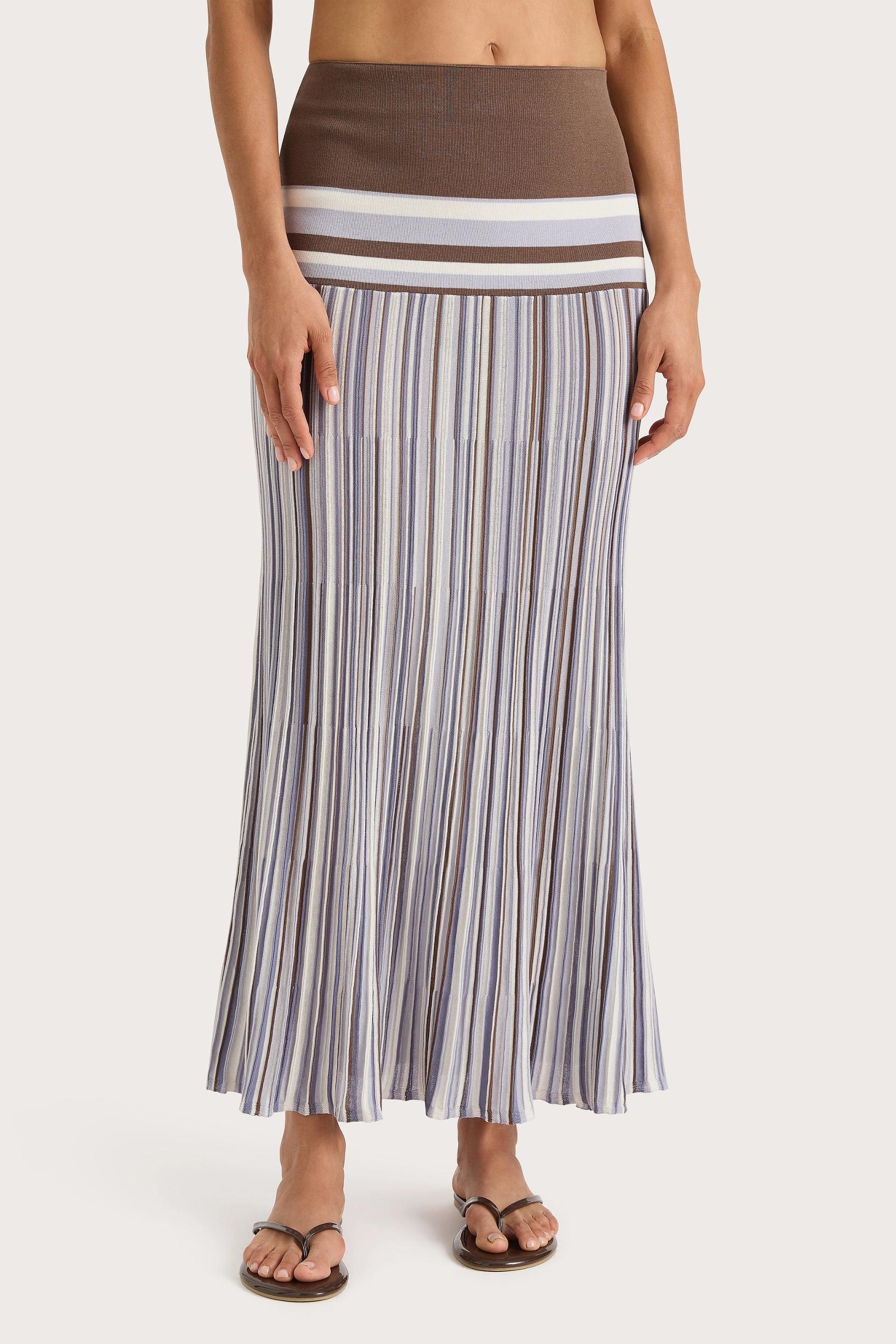 Citara Strapless Top Pale Blue Stripe Product Image