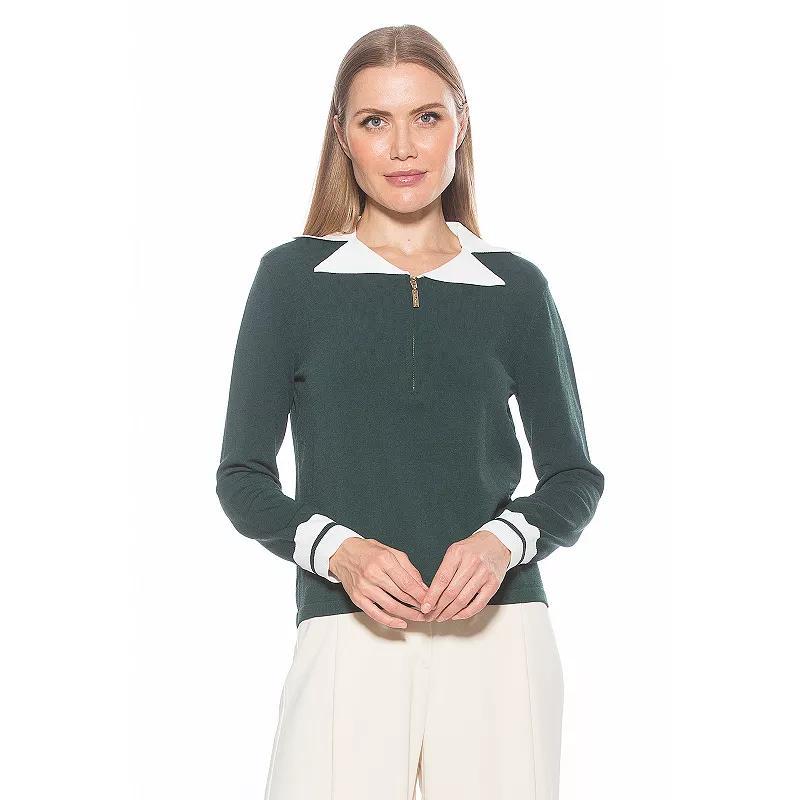 Women's ALEXIA ADMOR Wyatt Fully Knitted Sweater, Size: Medium, Black Product Image