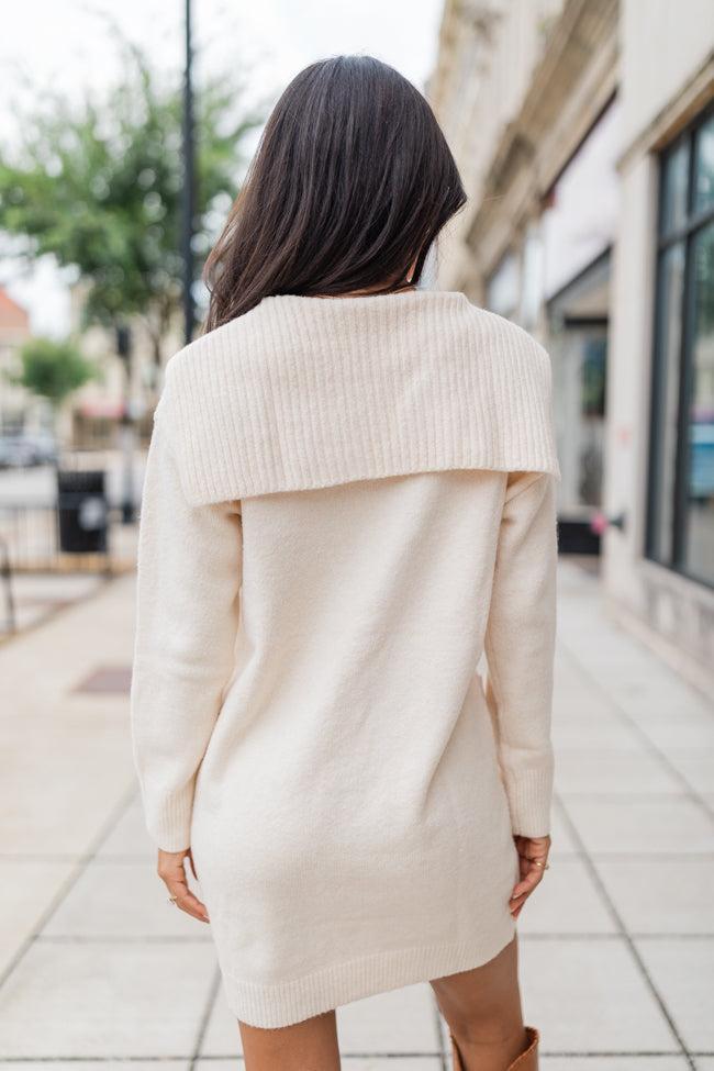 What It Seems Ivory Collared Sweater Dress FINAL SALE Product Image
